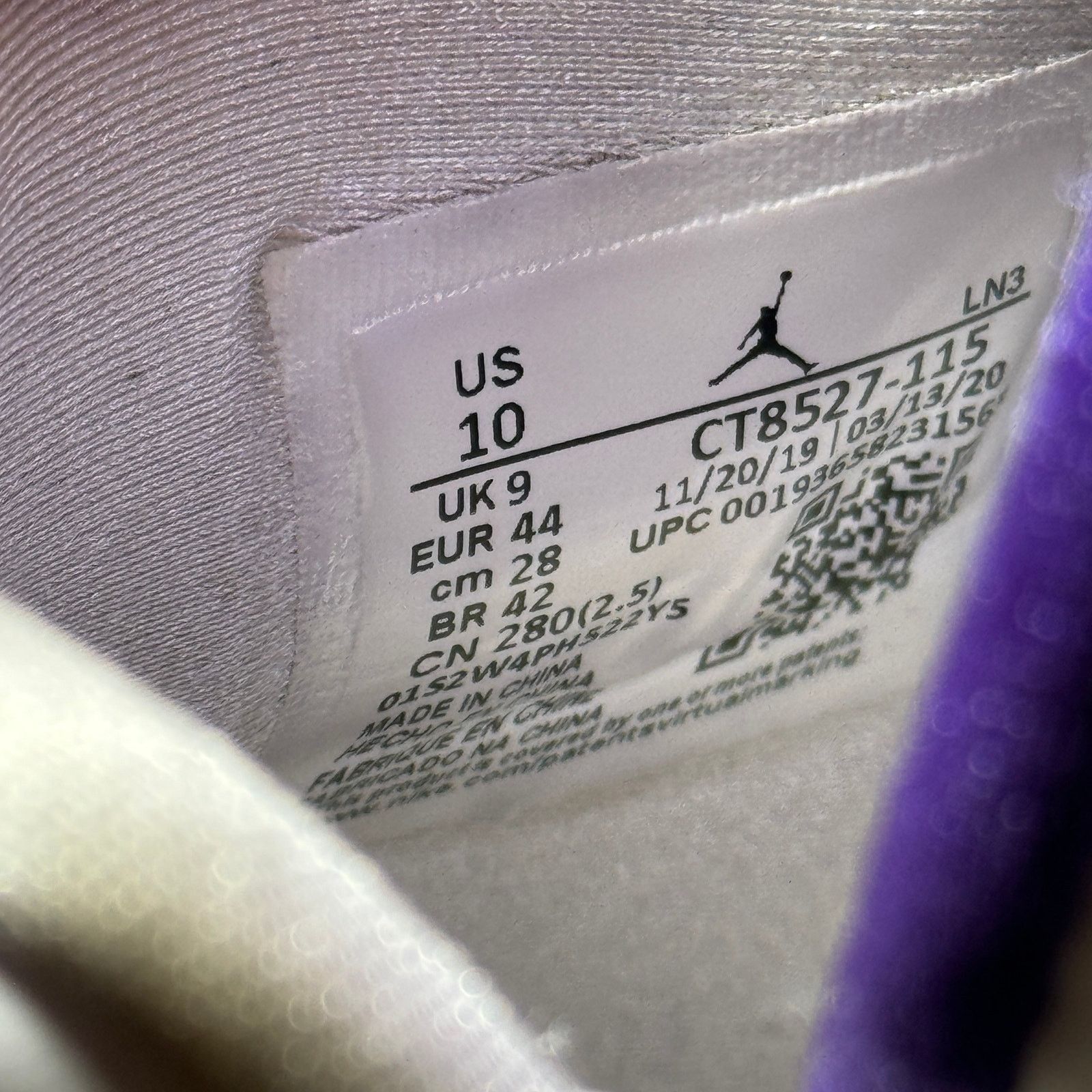 Jordan Brand × Nike Nike Air Jordan 4 Retro Purple Metallic Men's Shoes Size 10 Size US 10 / EU 43 - 9 Thumbnail