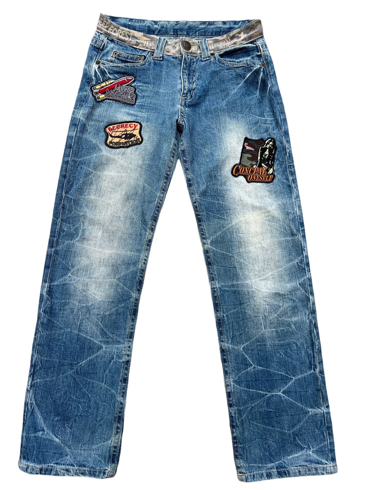 Japanese Brand Japanese Distressed Patchwork Patches Denim Jeans 31x31 Size US 31 - 2 Thumbnail