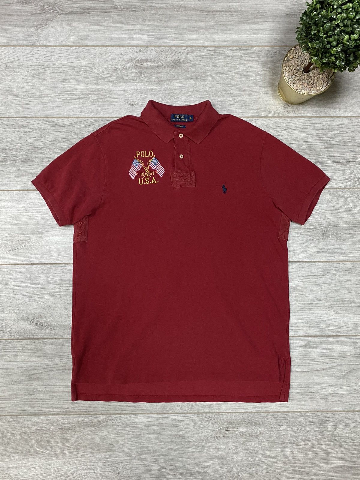 Polo Ralph Lauren Polo Ralph Lauren vintage USA flag shirt Size US XL / EU 56 / 4 - 1 Thumbnail