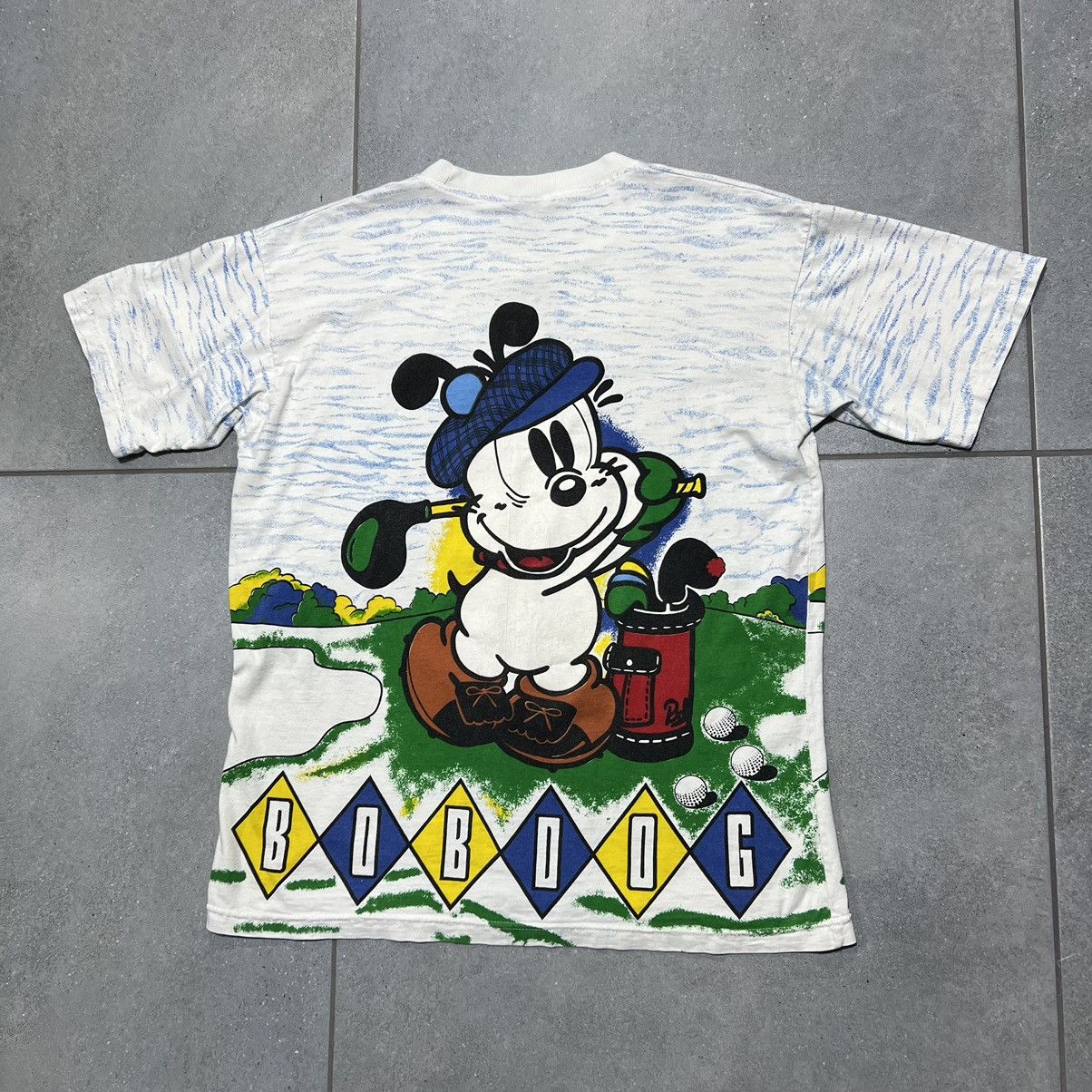 Vintage Vintage Bob dog 90s fullprint tshirt Size US L / EU 52-54 / 3 - 12 Thumbnail