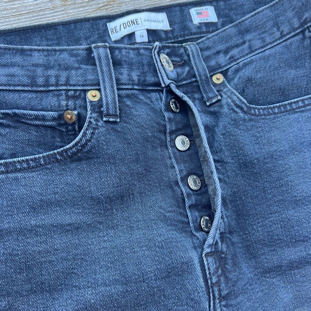 RE/DONE RE/DONE Originals High-Rise Skinny Ankle Jeans Button Fly Wo Size 26" / US 2 / IT 38 - 8 Thumbnail