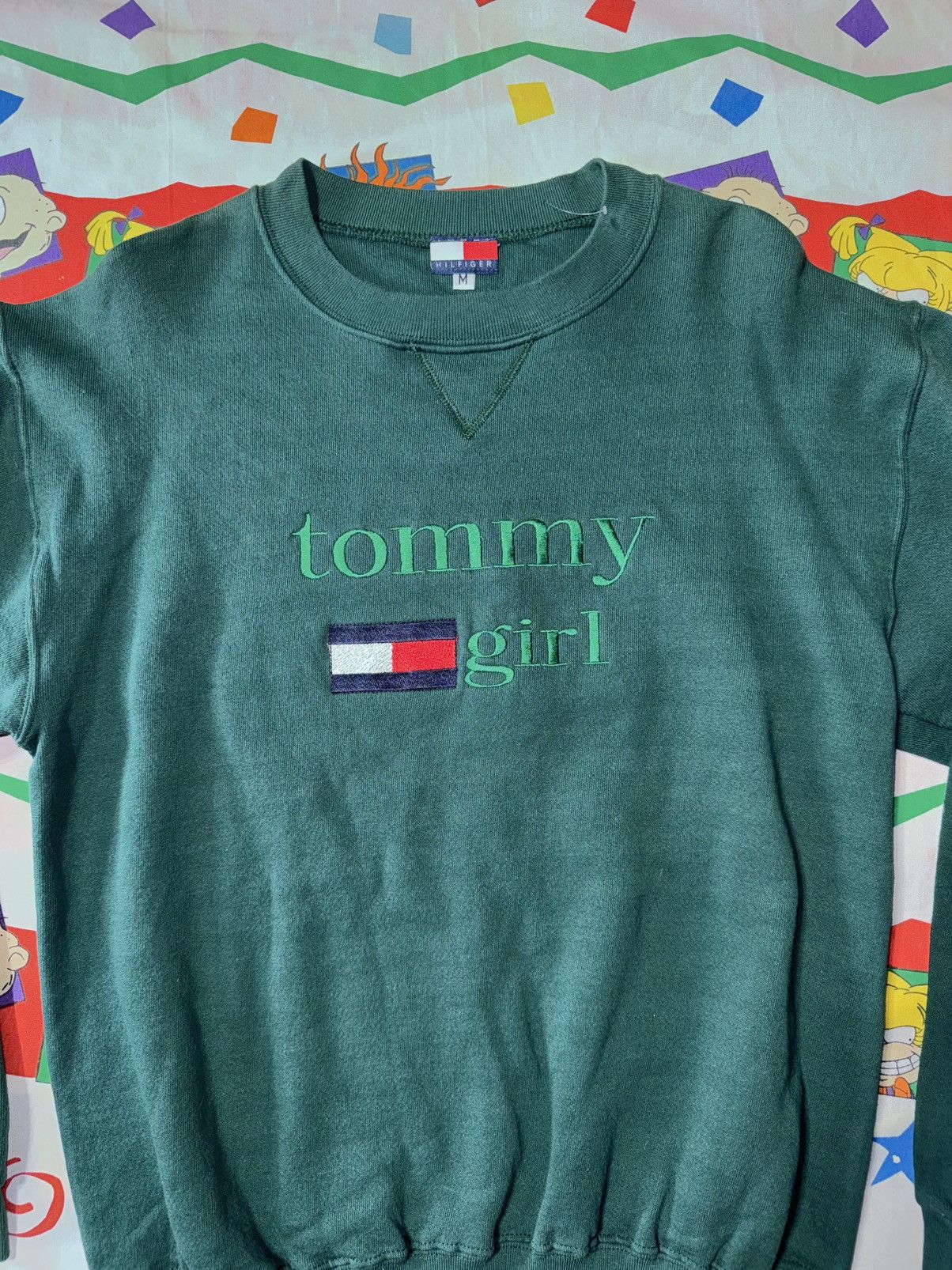 Tommy Hilfiger VTG 90s Tommy Hilfiger Sweatshirt Tommy Girl Sweatshirt Size US M / EU 48-50 / 2 - 2 Thumbnail