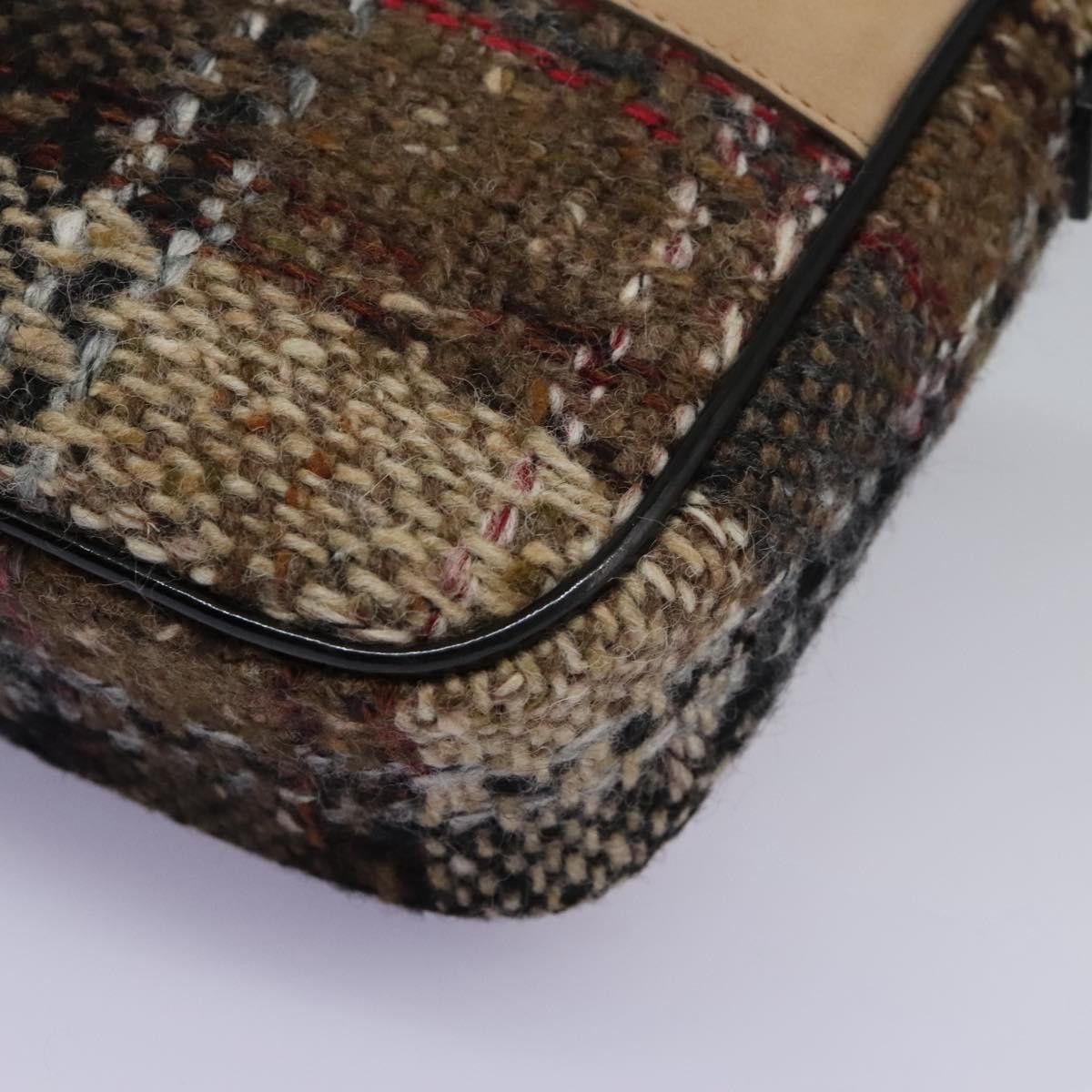 Burberry Burberry Nova Check Shoulder Bag Wool Suede Leather Beige Size ONE SIZE - 15 Thumbnail