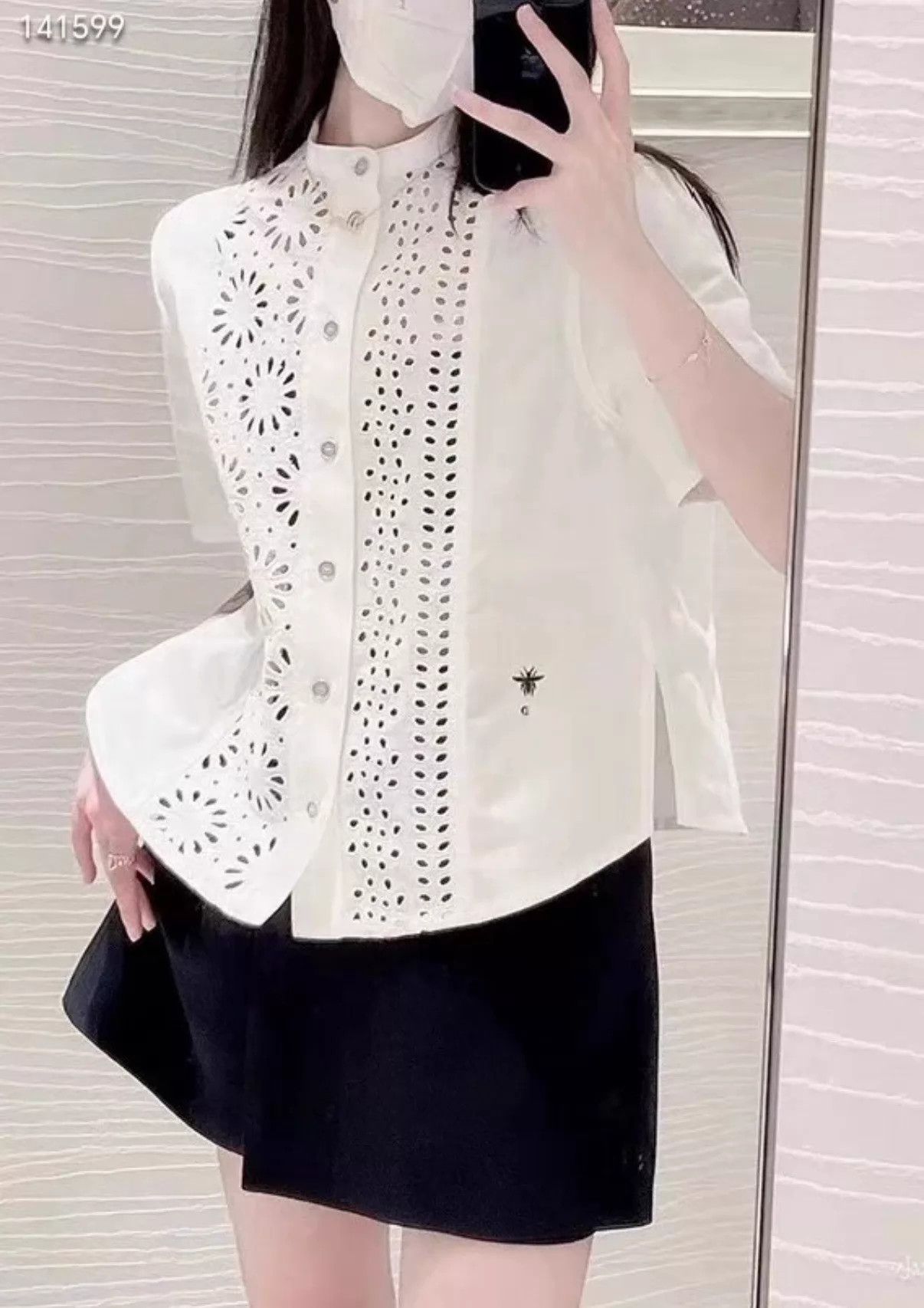 Dior Dior Women's Embroidered Top F36 Size XS / US 0-2 / IT 36-38 - 7 Thumbnail