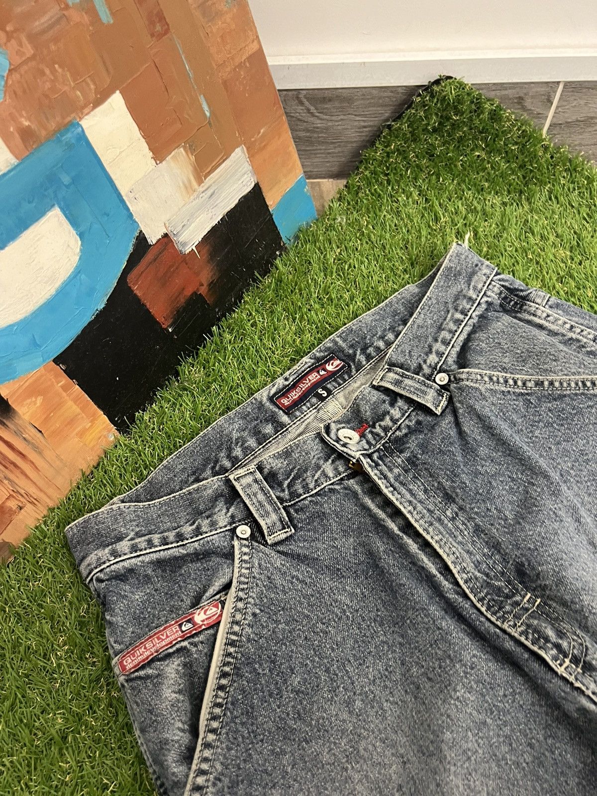 Quiksilver Vintage 90s Quicksilver Denim Jeans S Size Light Wash Mens Size US 28 / EU 44 - 6 Thumbnail