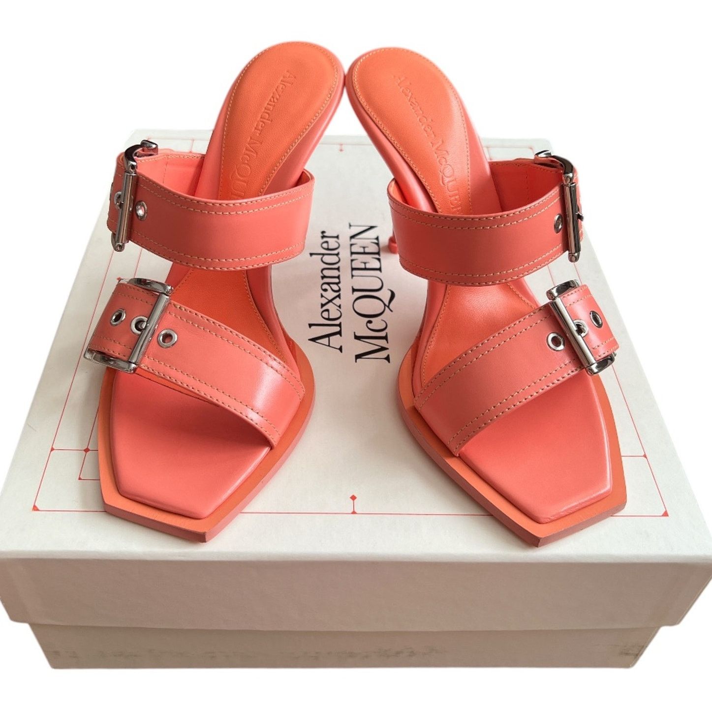 Alexander McQueen Alexander McQueen Apricot Buckle Mule Sandals, IT38/US8 Size US 8 / IT 38 - 6 Thumbnail