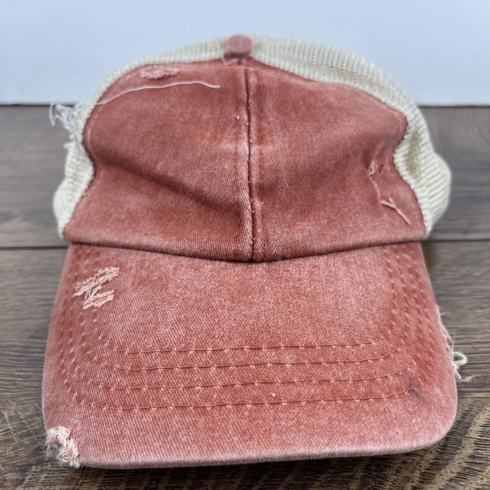 Other Faded Red Baseball Cap Red Hat Adjustable Adult Size Hat Red Size ONE SIZE - 3 Thumbnail