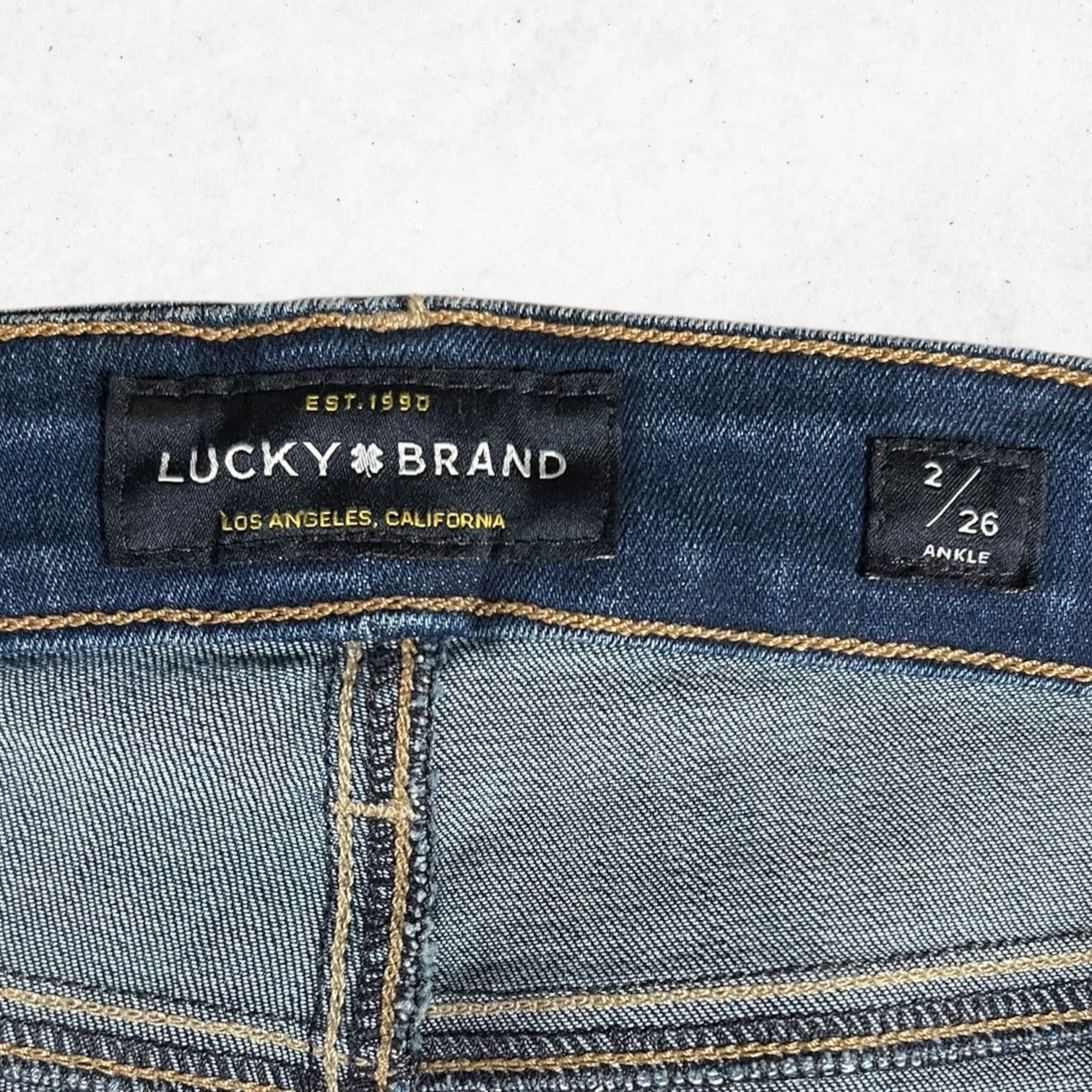 Lucky Brand Lucky Brand Hayden Skinny Women's 2/26 Ankle Blue Stretch Size 26" / US 2 / IT 38 - 5 Thumbnail