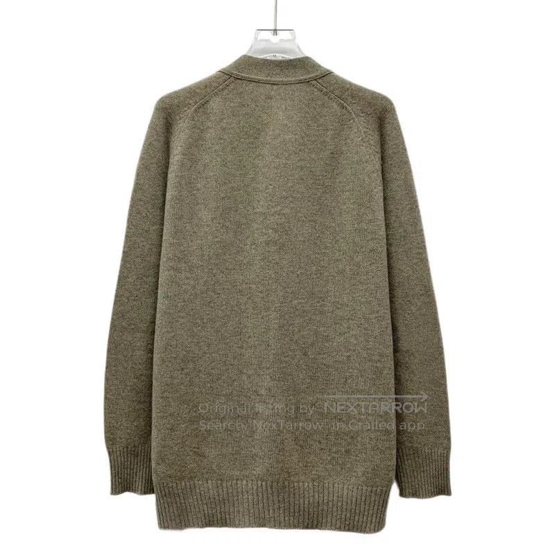 Hermes Hermes Brown cashmere V-neck single-breasted long-sleeve k Size XS / US 0-2 / IT 36-38 - 2 Thumbnail
