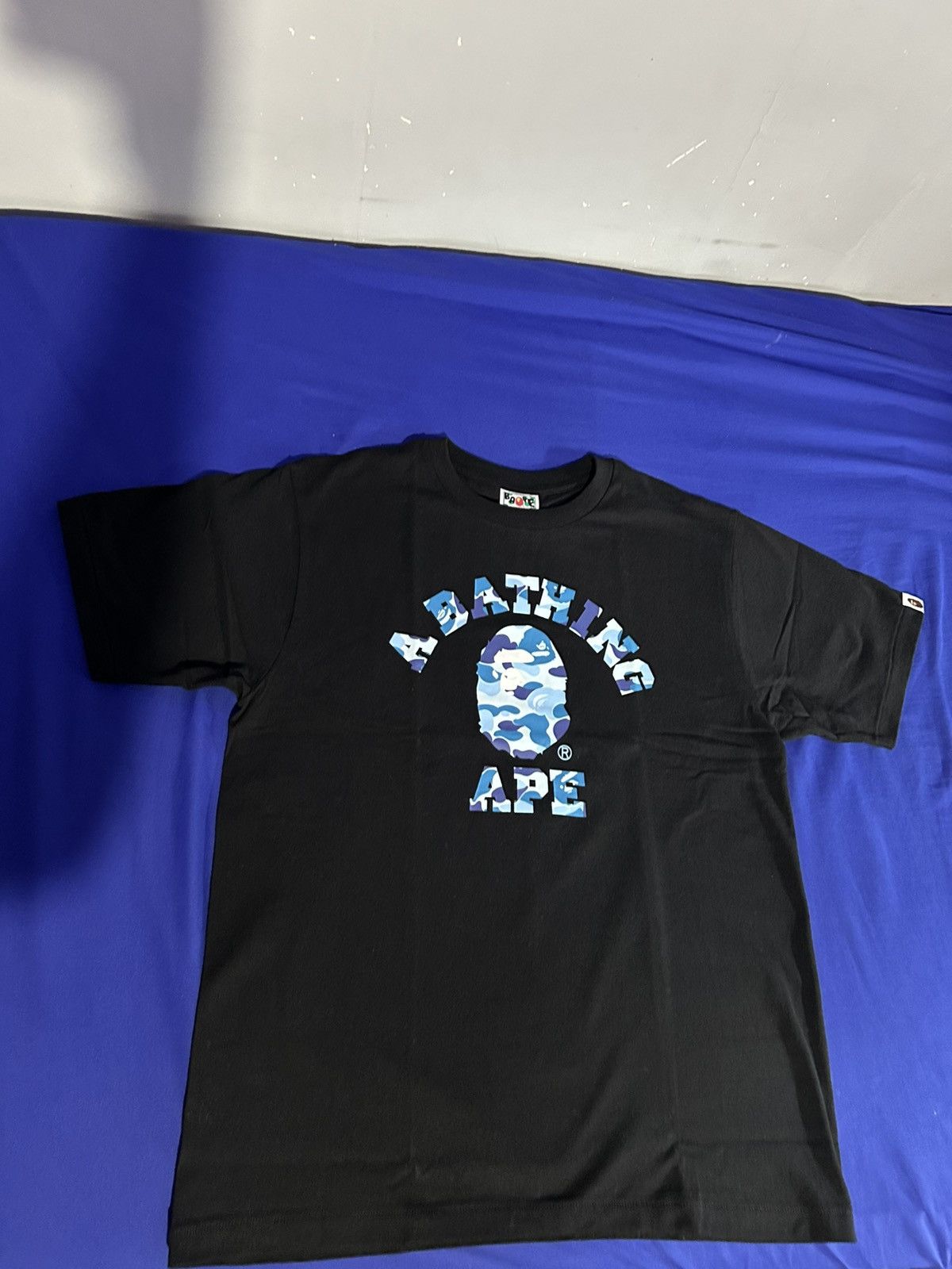 BAPE ABC Camo College Tee 'Black/Blue'