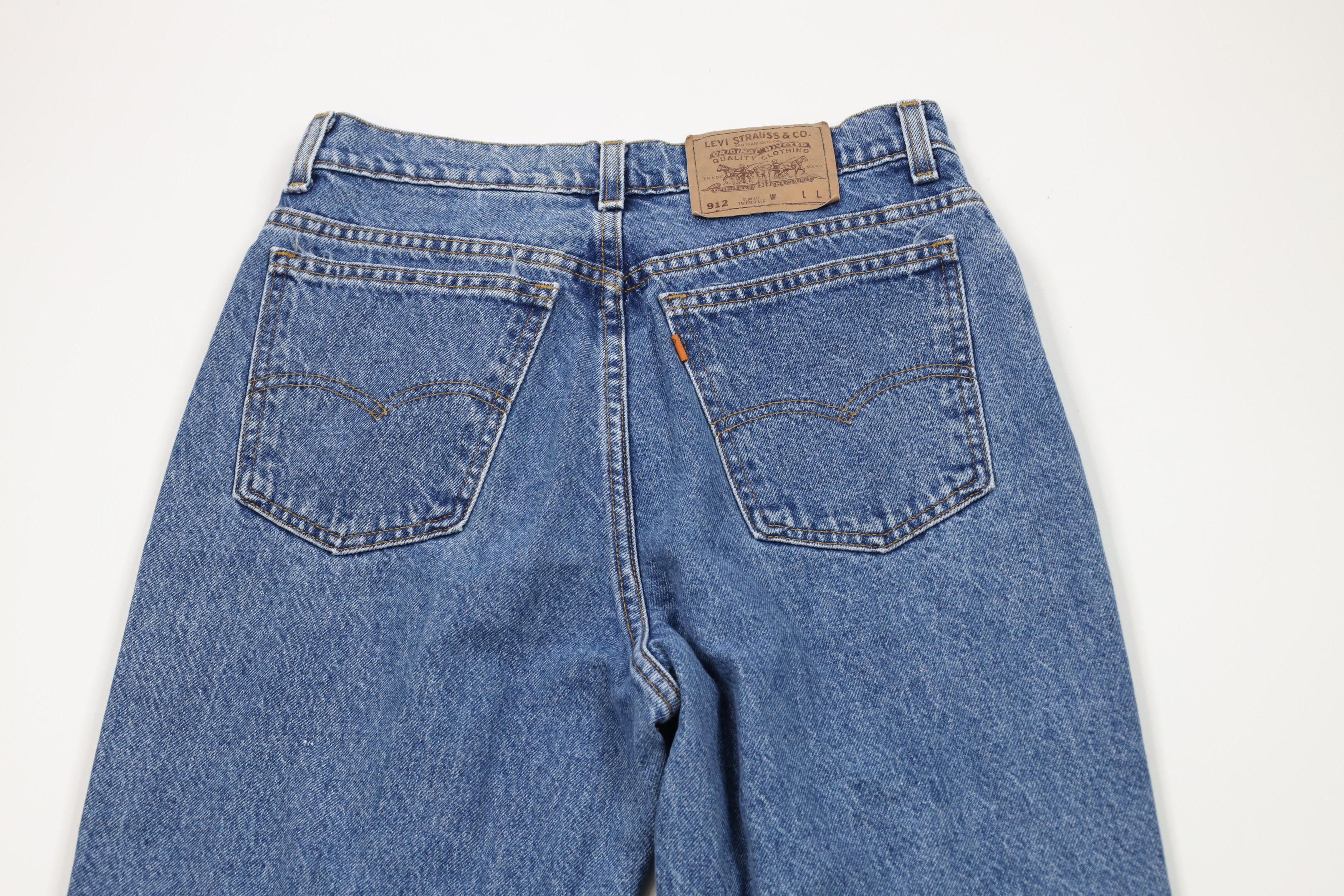 Levi's × Vintage Vintage 90s Levis 912 Orange Tab Denim Jeans Blue USA Size 34" / US 12 / IT 48 - 9 Thumbnail