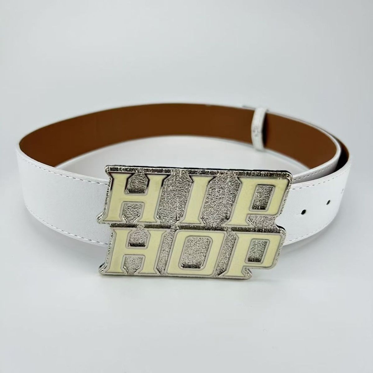 Designer New Trend Vintage Belt Riveted Belts Menswear Accessories Size ONE SIZE - 6 Thumbnail