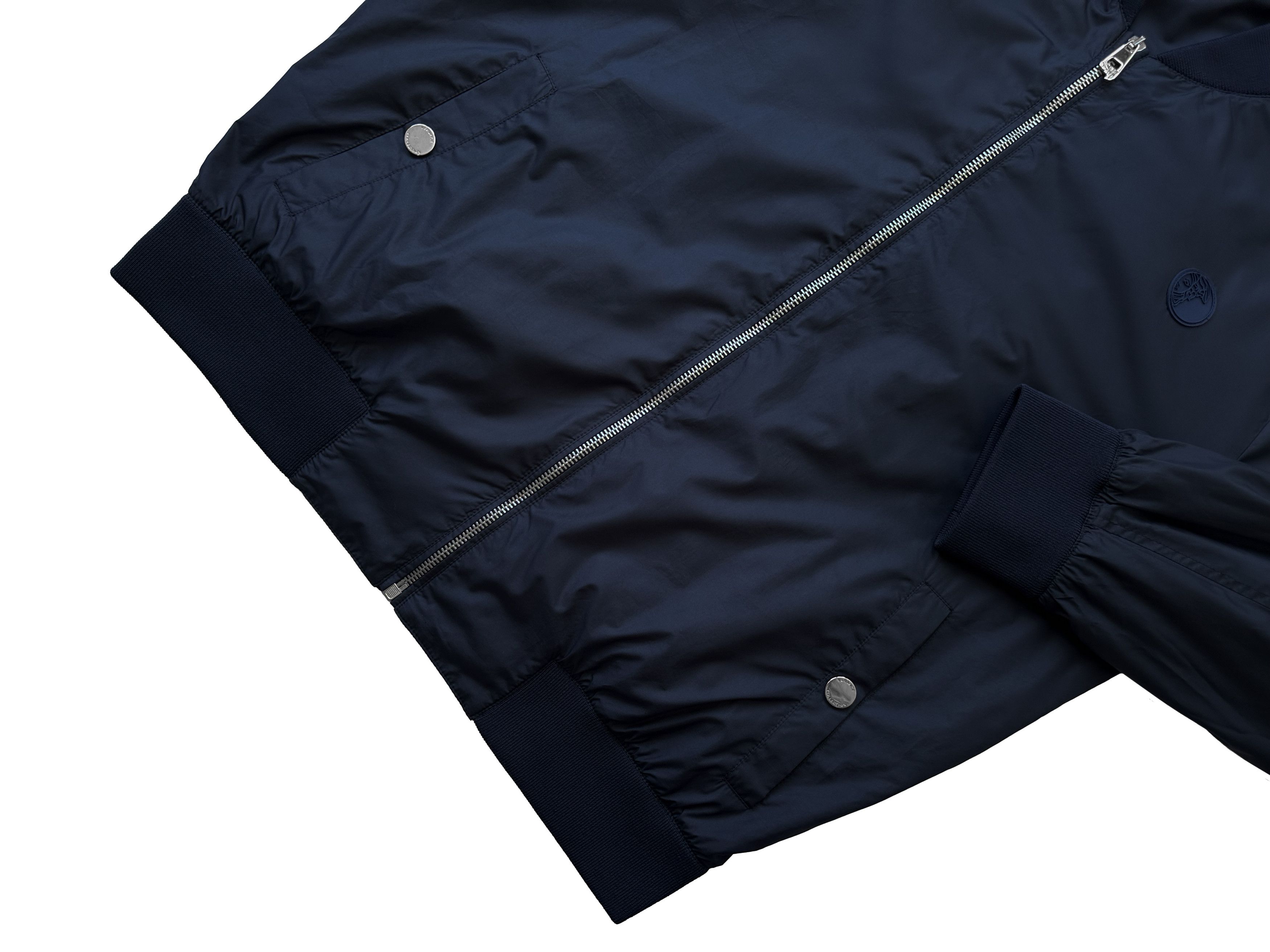 Versace Versace Collection Navy nylon bomber jacket Size US L / EU 52-54 / 3 - 7 Thumbnail