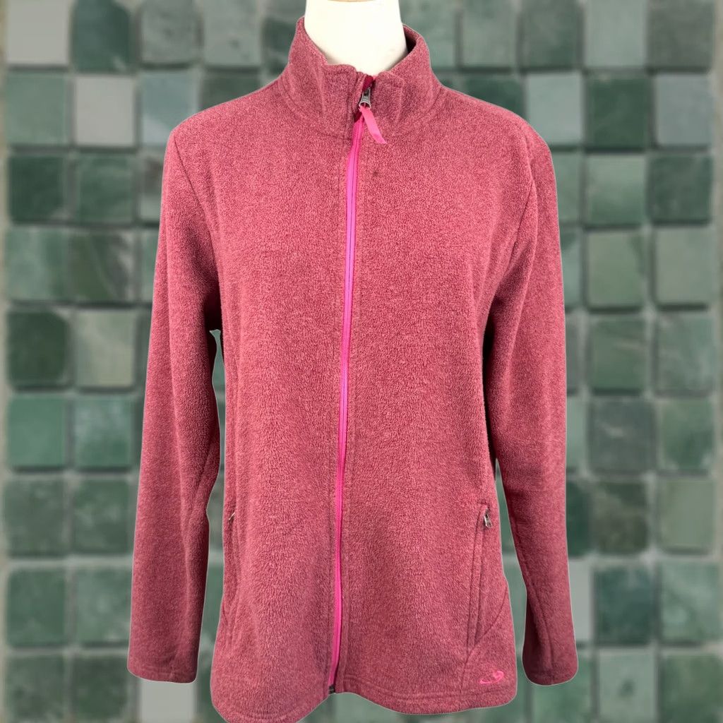 Champion C9 by Champion Womens L Fleece Jacket Pink Full Zip Mock Neck Active Gorpcore Size L / US 10 / IT 46 - 1 Thumbnail