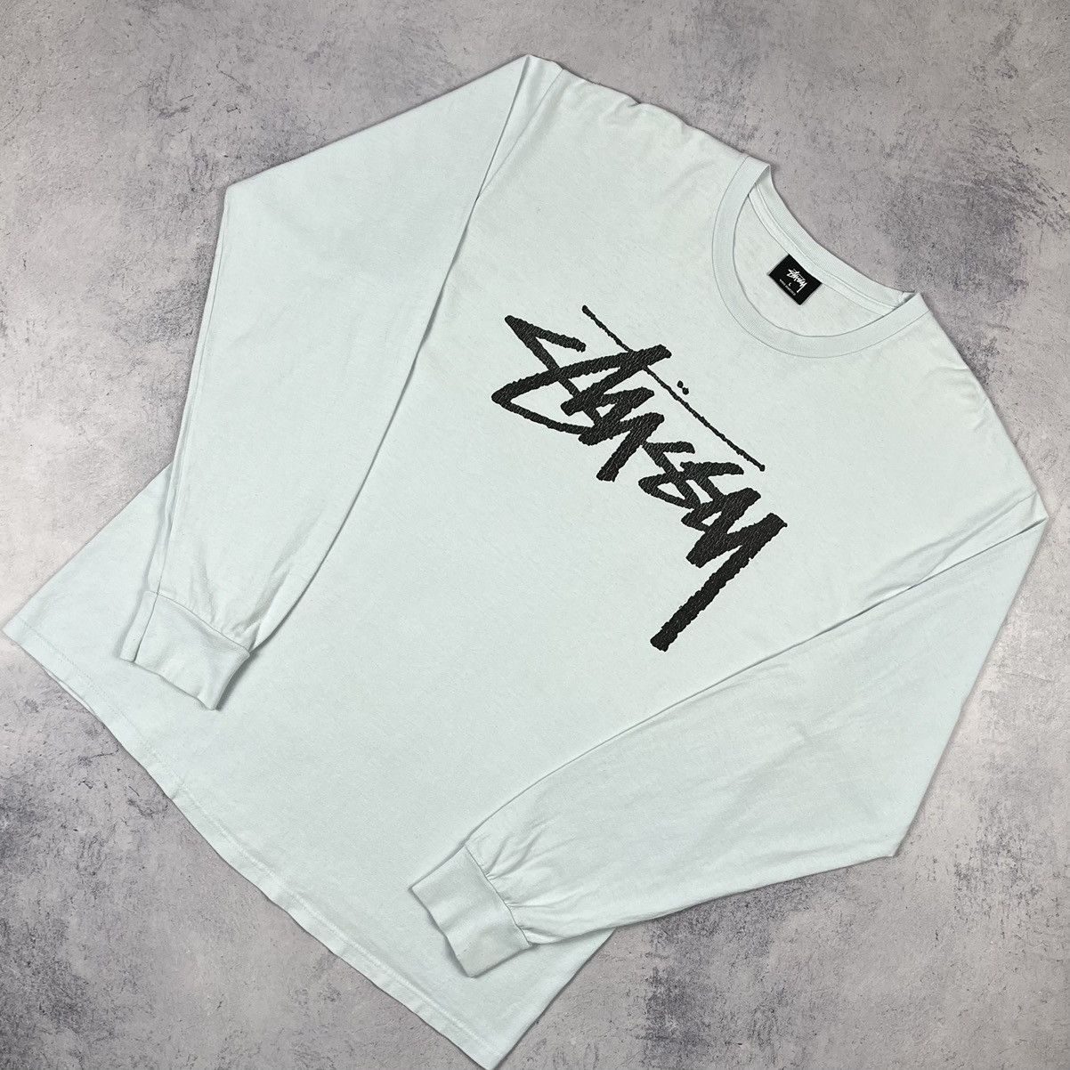 Stussy Vintage Stussy big logo y2k baby blue longsleeve 90’s Size US L / EU 52-54 / 3 - 1 Thumbnail