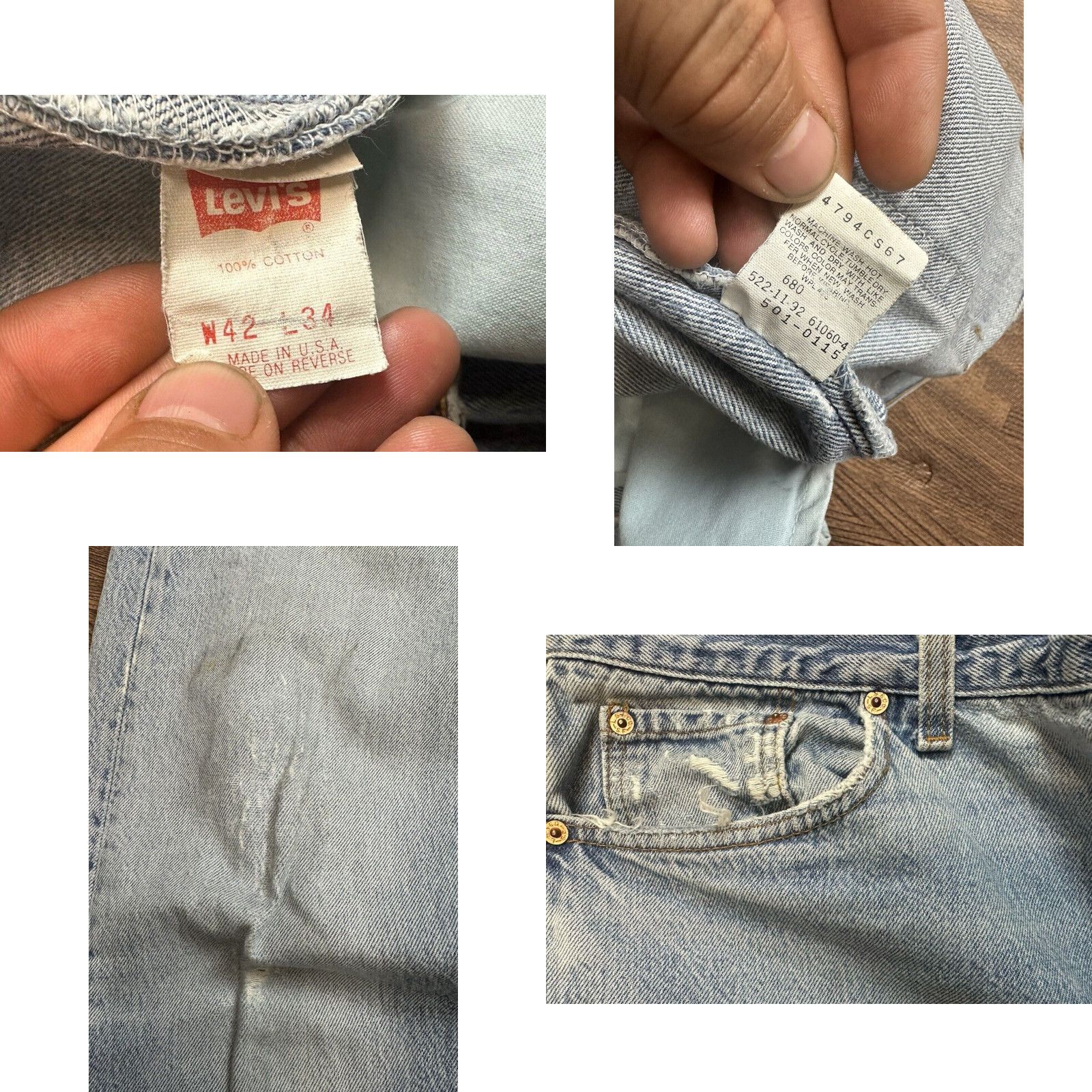 Levi cheapest 501 Vintage button fly jeans 40x