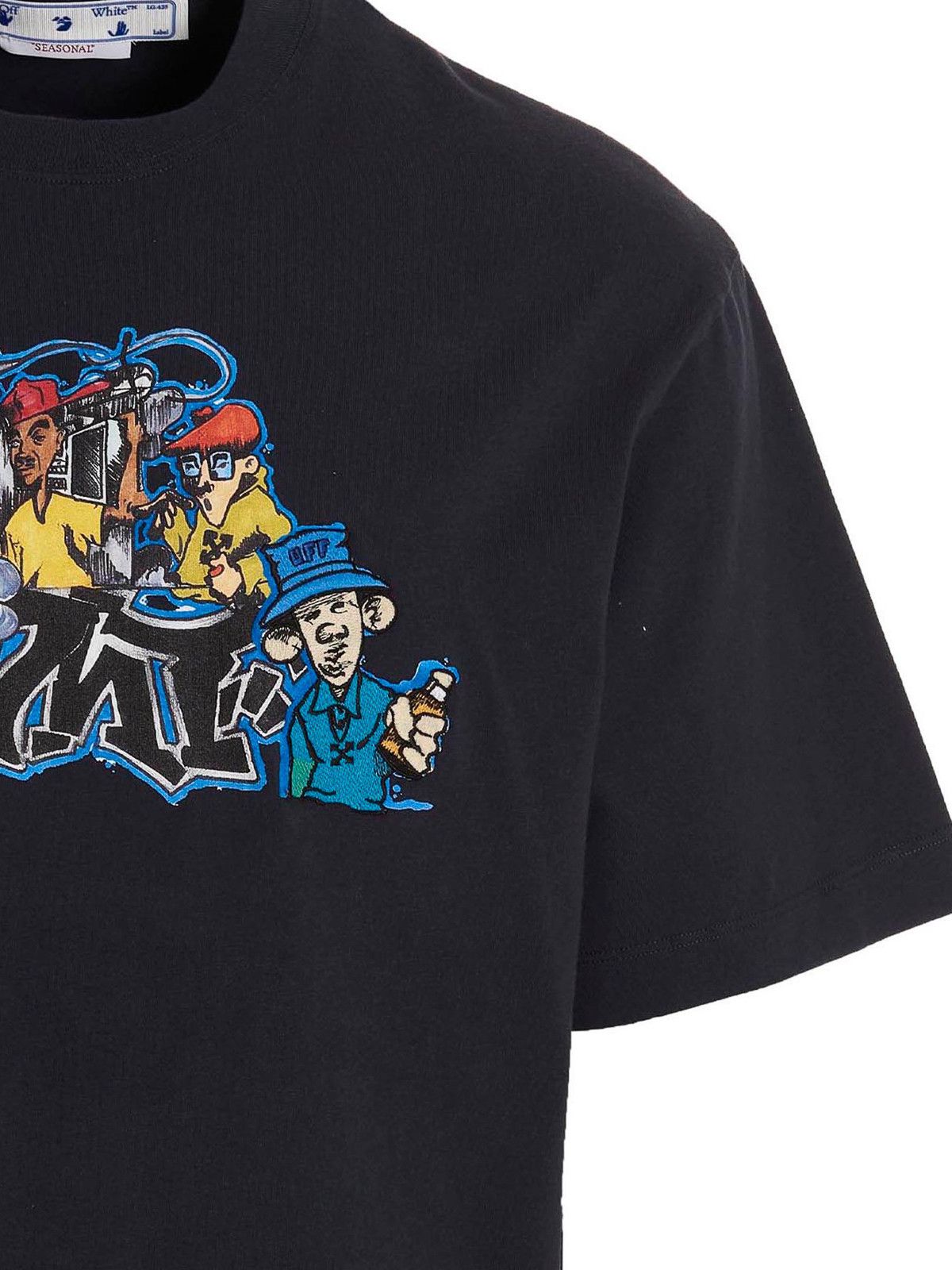 Off-White o1gr1nt0425 Graff Pupp Over Skate T-Shirt in Black Size US S / EU 44-46 / 1 - 3 Thumbnail