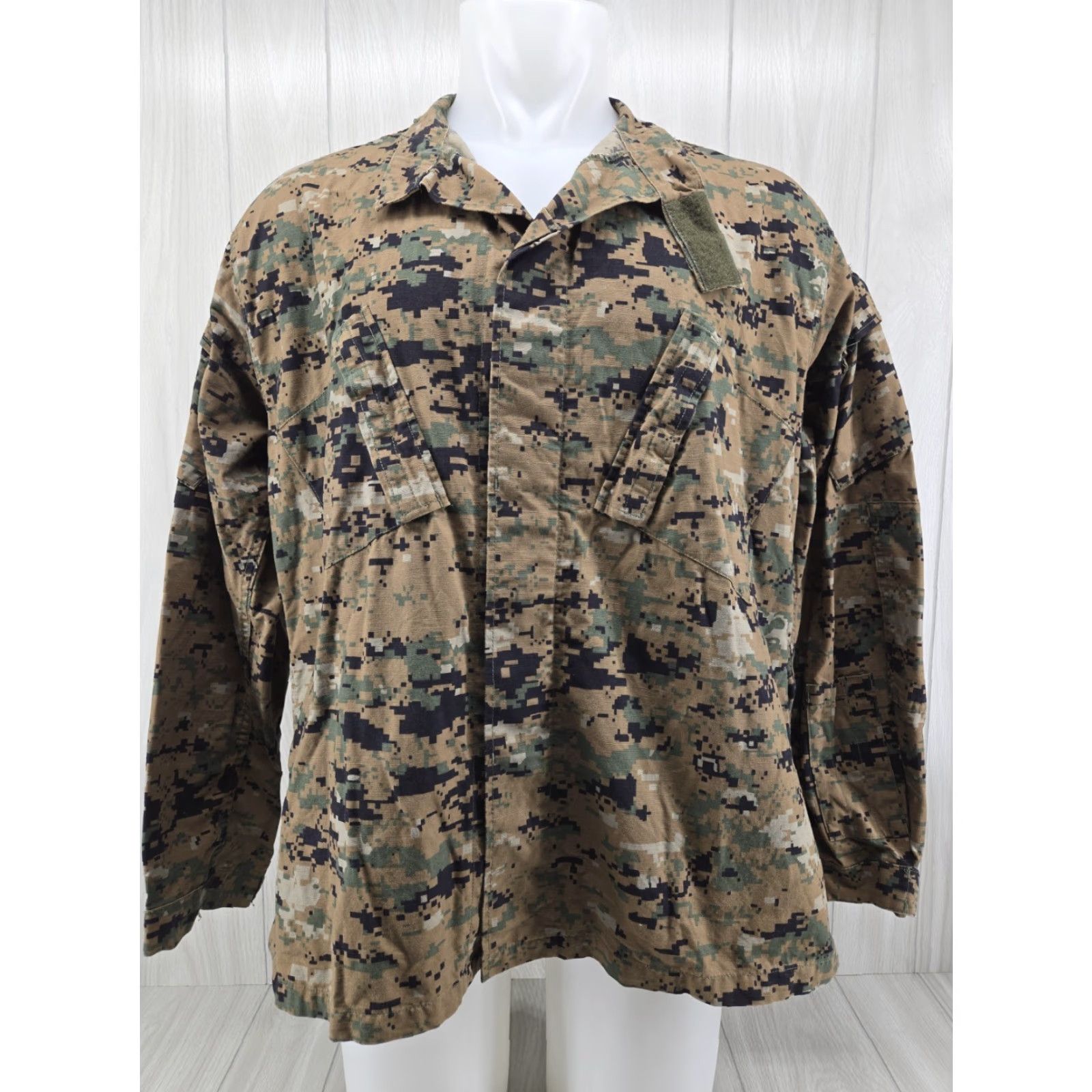 Vintage Prestige Tactical Wear Military Jacket Mens XL Green Camo Digital Woodland Military Shirt Style Full Zip Size US XL / EU 56 / 4 - 3 Thumbnail