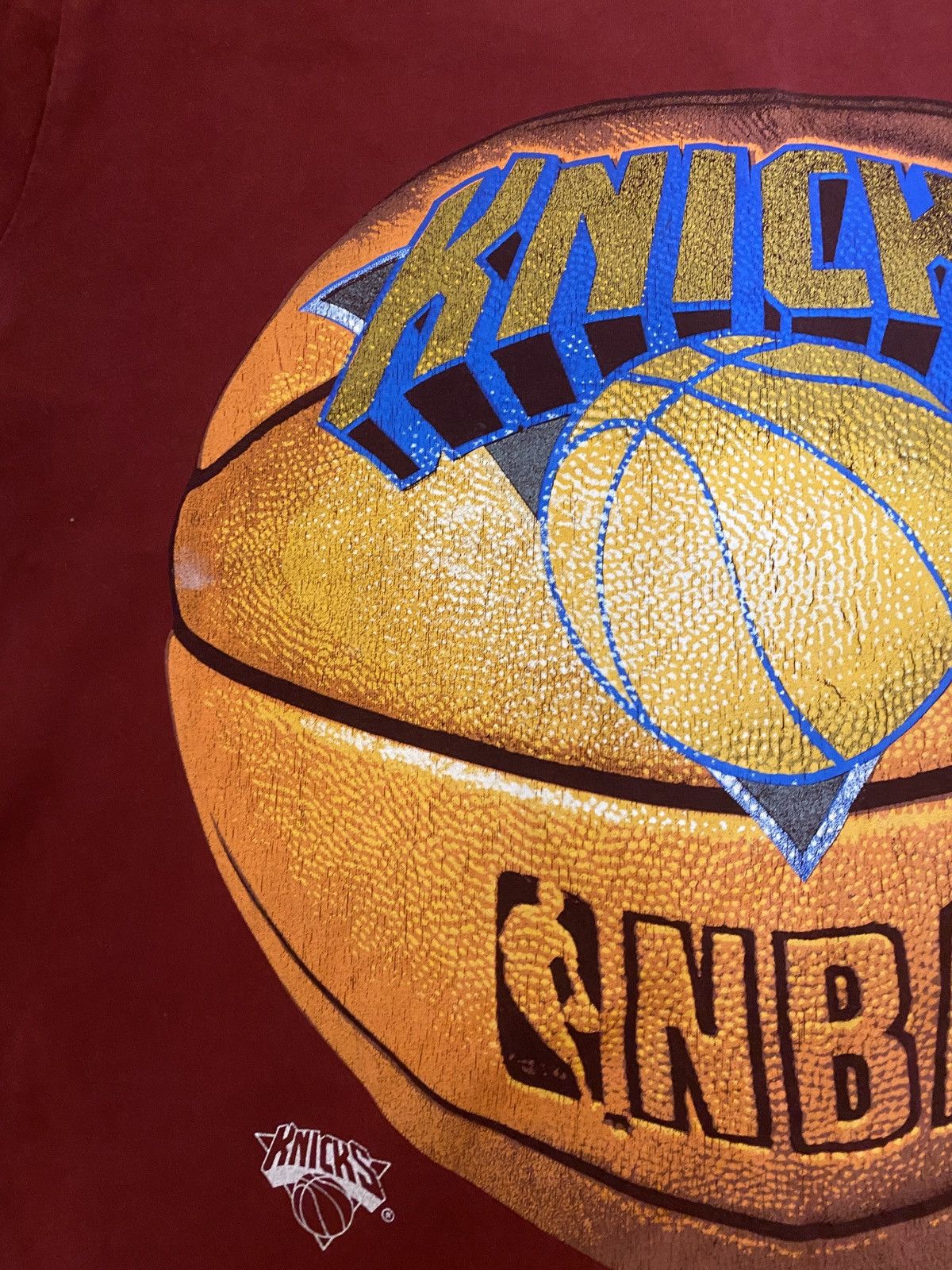 NBA Vintage rare NBA new york knicks big logo tee 90s Size US L / EU 52-54 / 3 - 3 Thumbnail