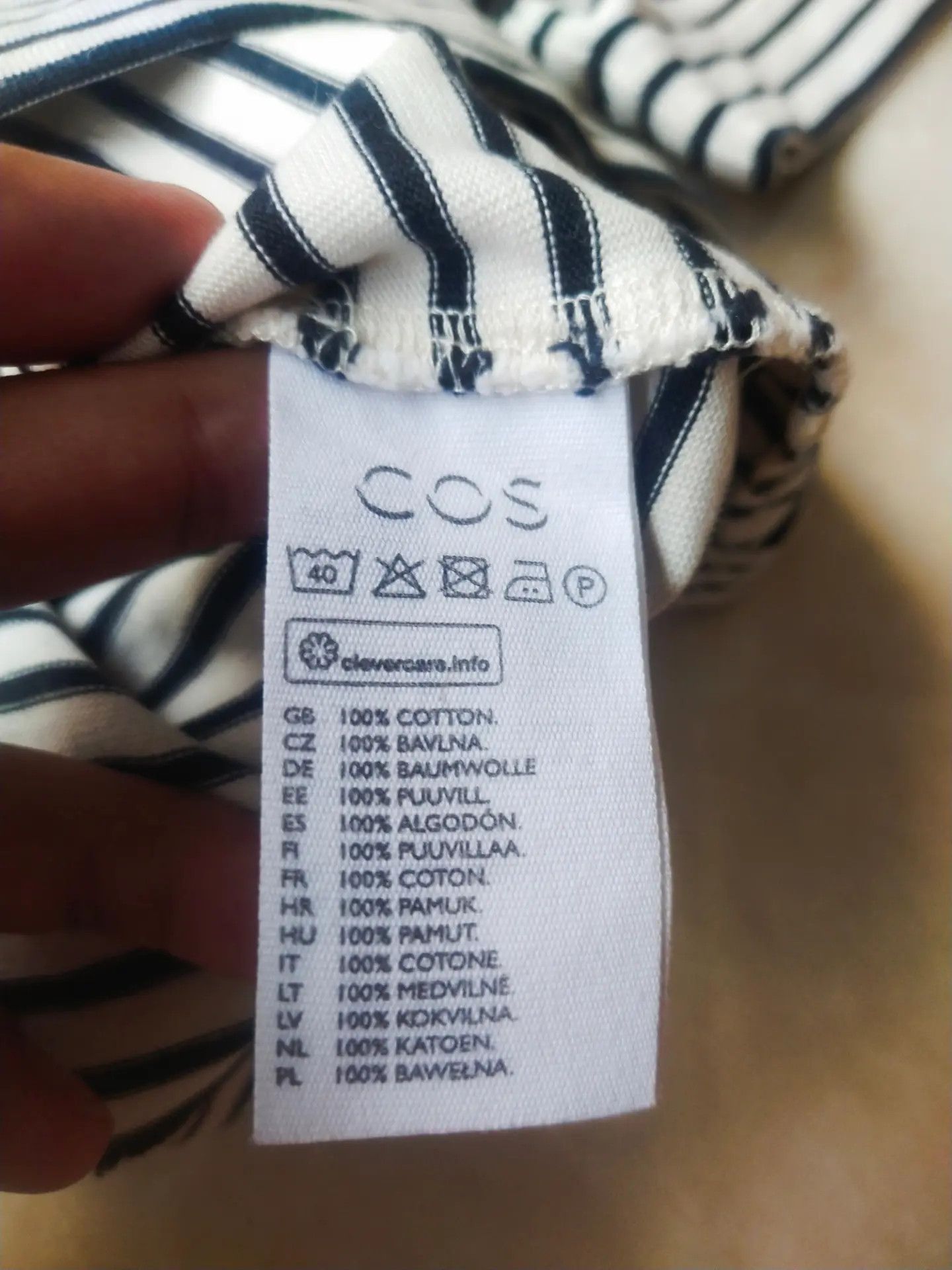 Cos COS Black and White Striped Woman Tee Size XS / US 0-2 / IT 36-38 - 6 Thumbnail