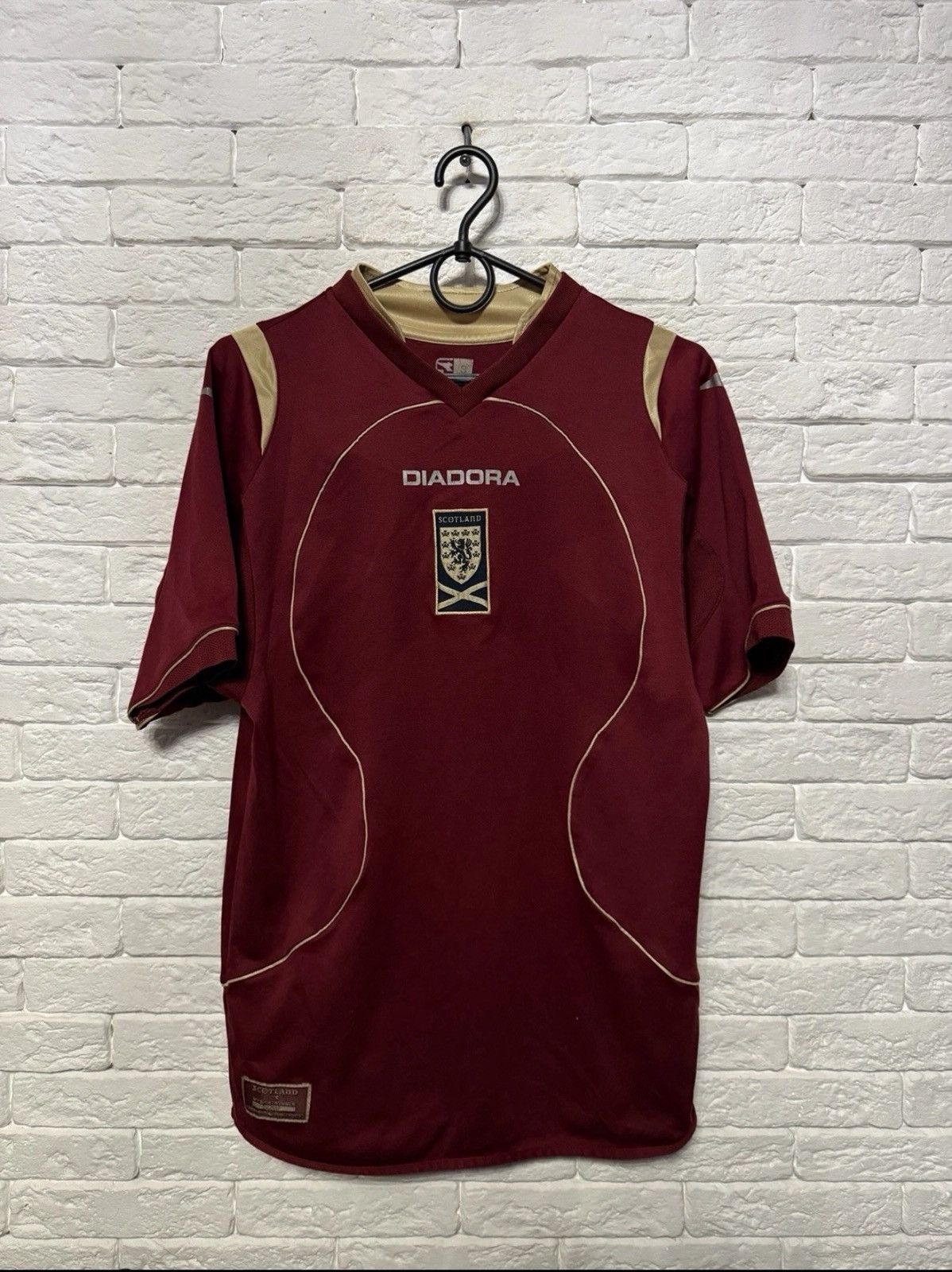Diadora Scotland 07/08 Jersey Away Footbsll Shirt Sz S
