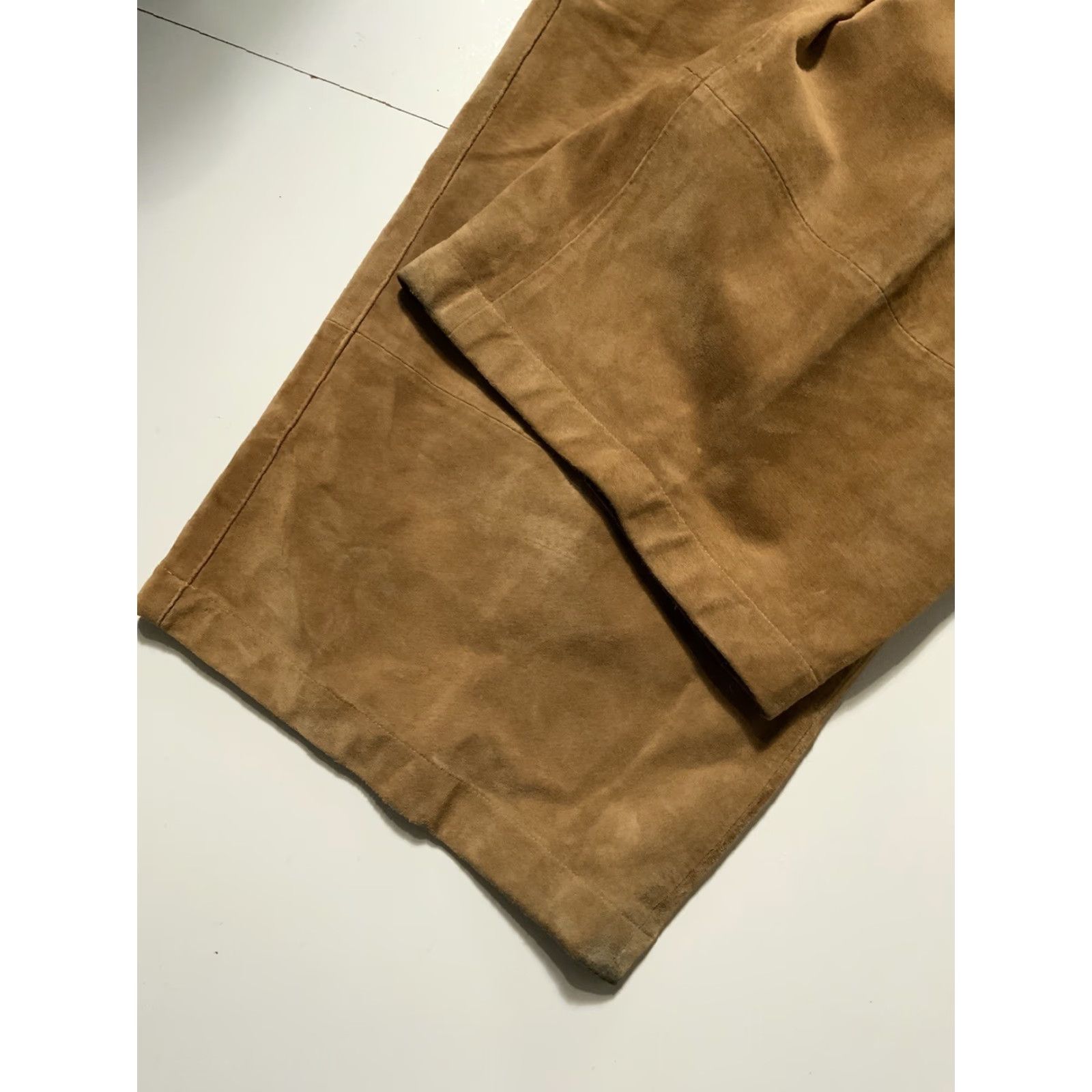 Vintage VINTAGE Joey Richi Leather Lined Baggy Loose Fit Mens Pants Sz. 40 Brown 100% Leather Style Leather Regular Pants Mens 40 Inseam 29in Size US 40 / EU 56 - 7 Thumbnail