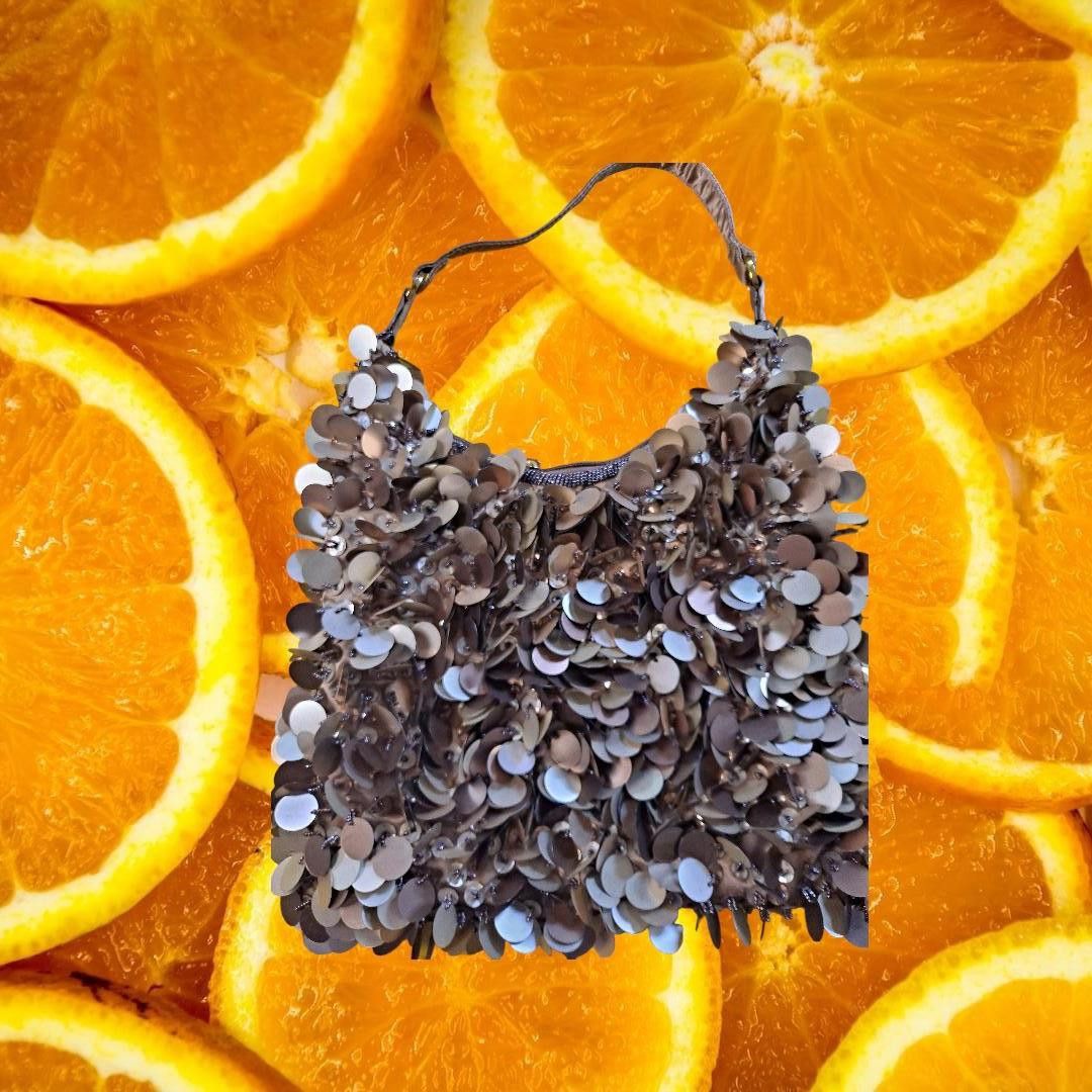 Other Gold Large Sequin Satchel Purse handbag with Decorative Bead Size ONE SIZE - 9 Thumbnail