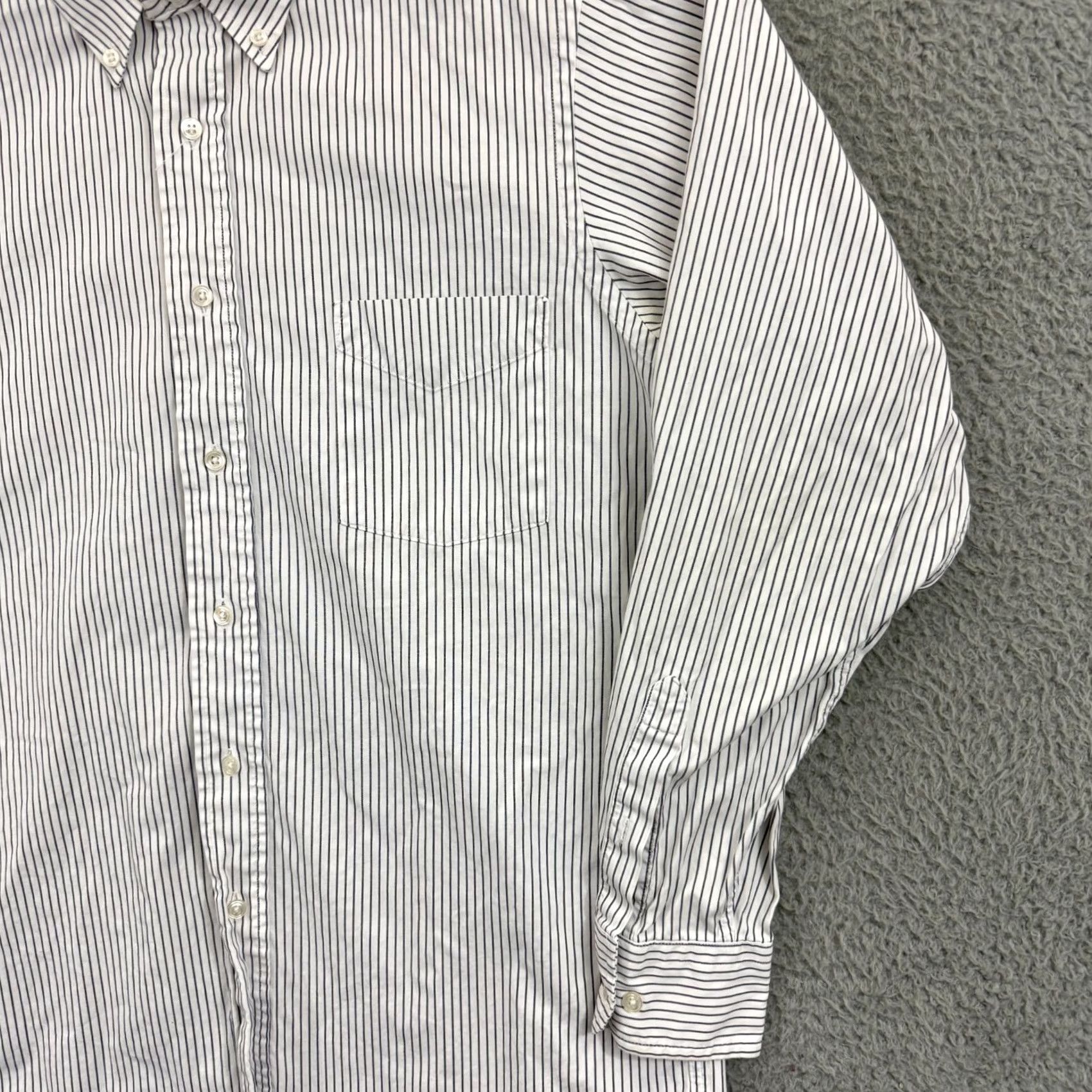 Van Heusen VINTAGE Van Heusen 417 Pinpoint Oxford Shirt Men M Blue Striped Long Sleeve Size US M / EU 48-50 / 2 - 6 Thumbnail