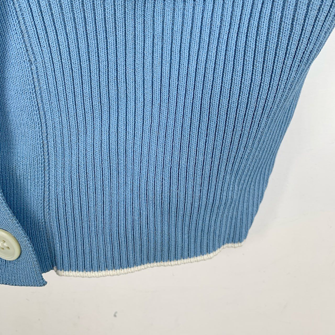Miu Miu Miu Miu Blue Round Neck Short Sleeve Knit (Size 38) Size XS / US 0-2 / IT 36-38 - 5 Thumbnail