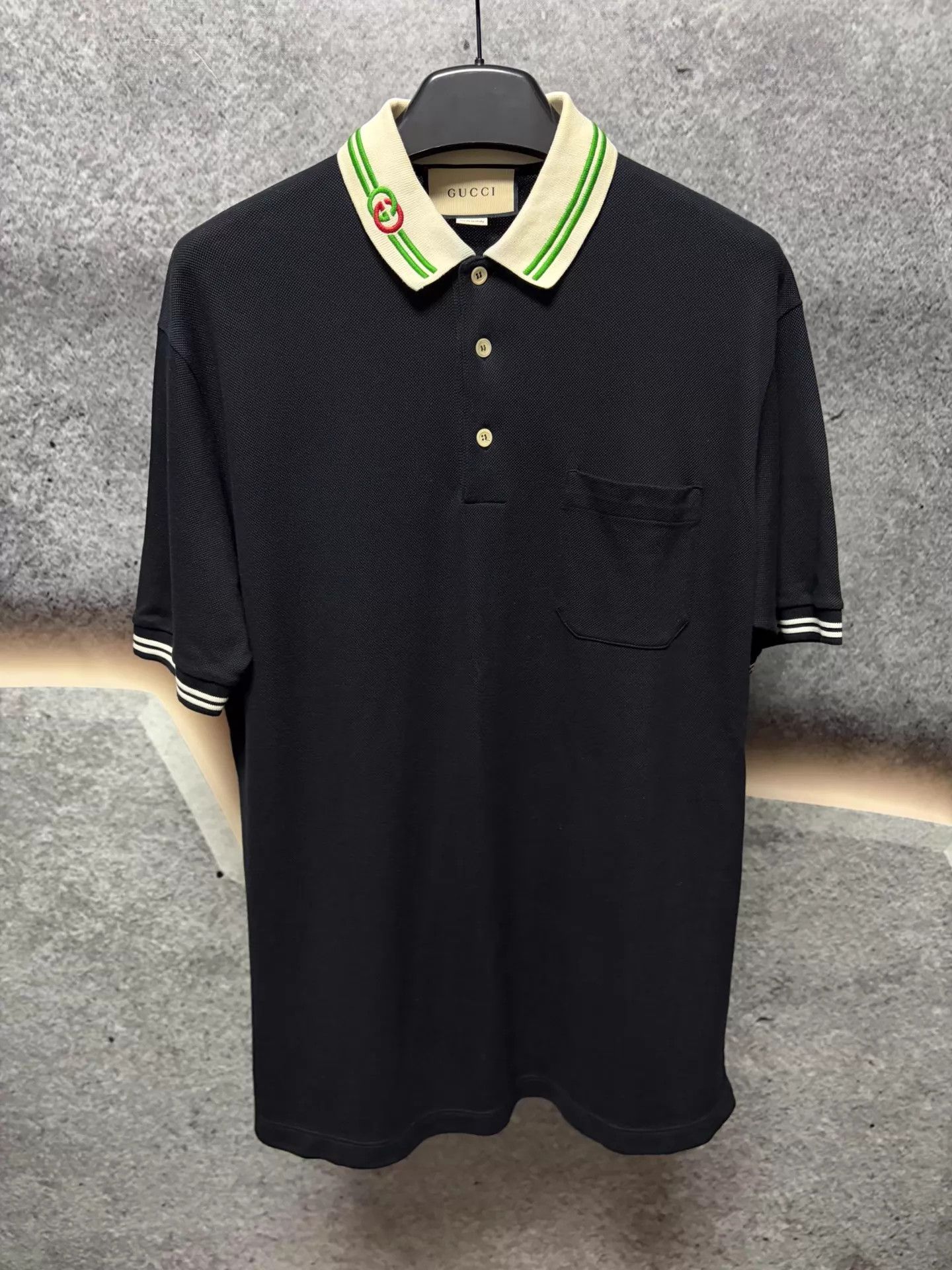 Gucci GUCCI Men's Black Polo Short Sleeve XL Size US XL / EU 56 / 4 - 1 Thumbnail