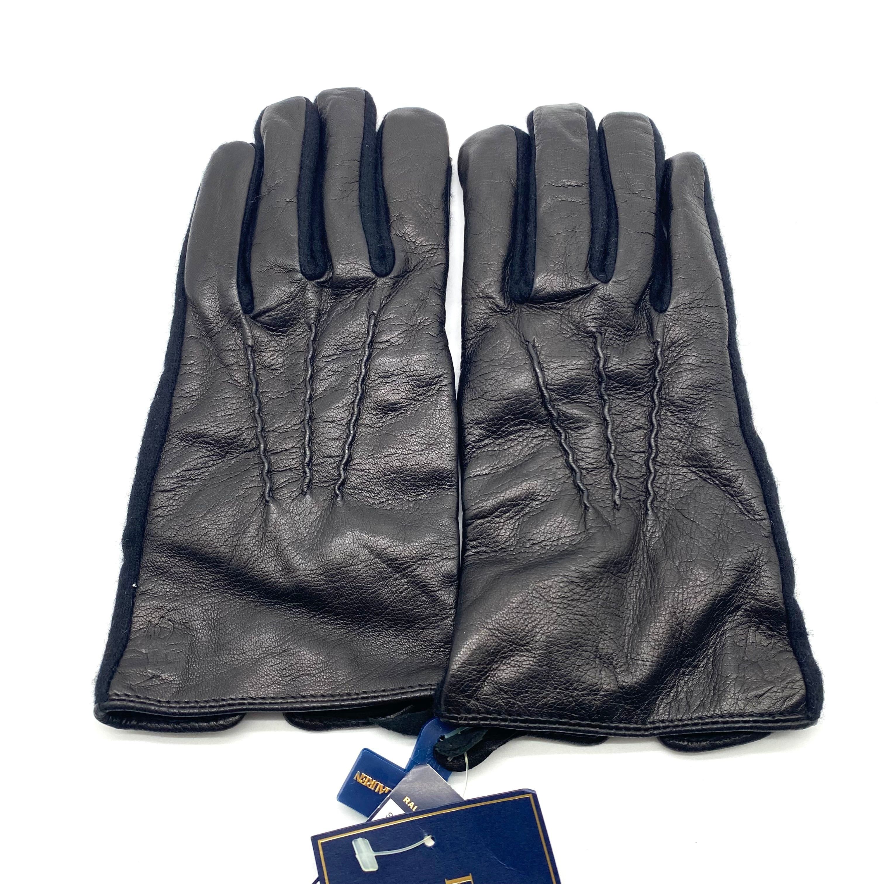 Polo Ralph Lauren Polo Ralph Lauren Leather Glove Black M Size Size ONE SIZE - 1 Thumbnail