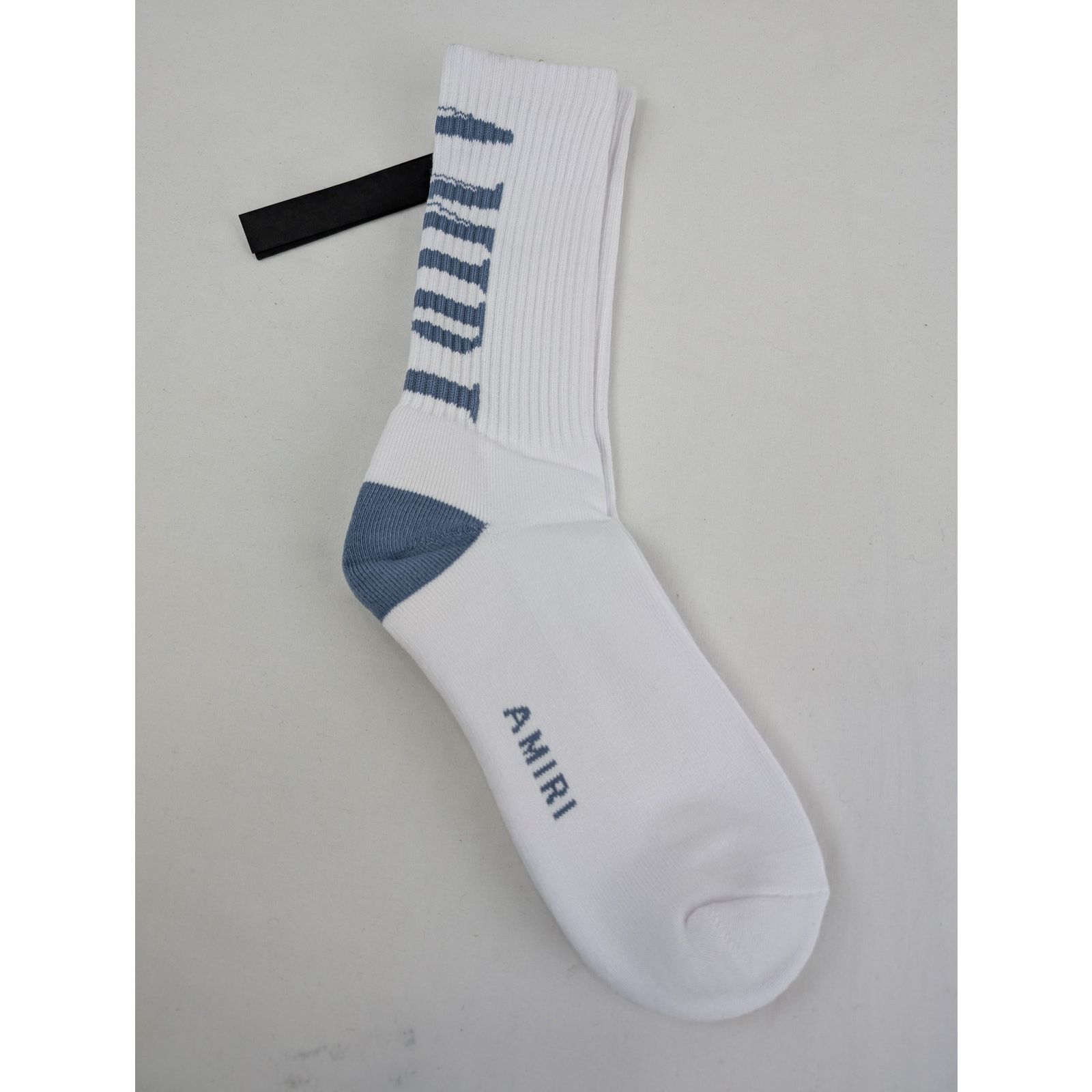 Amiri o1rshd1 Q:2 / Size: 43-44 / Amiri Vertical Logo Socks White Size ONE SIZE - 6 Thumbnail