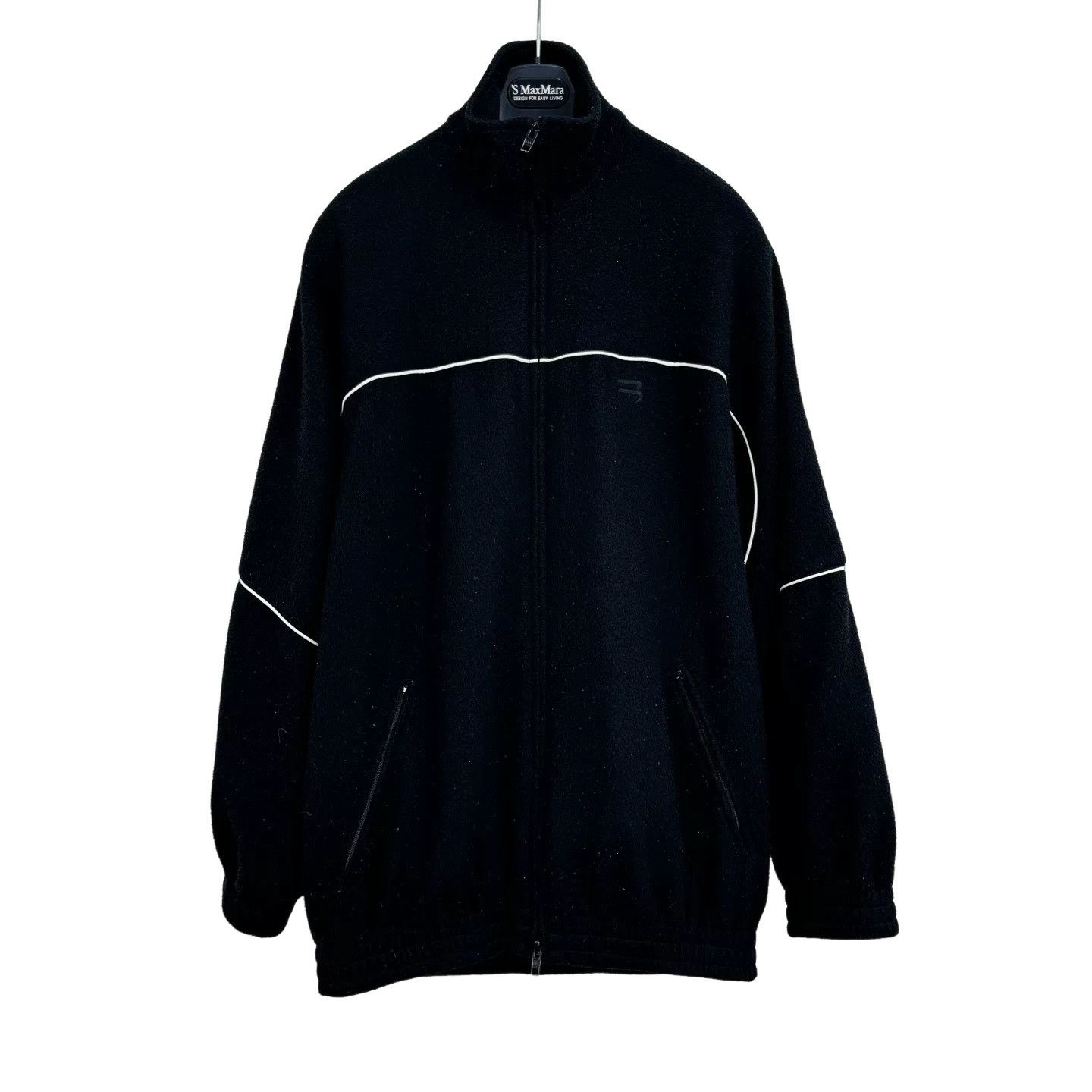 Balenciaga Balenciaga Embroidered Logo Fleece Zip Jacket 34 Size US XXS / EU 40 - 1 Thumbnail
