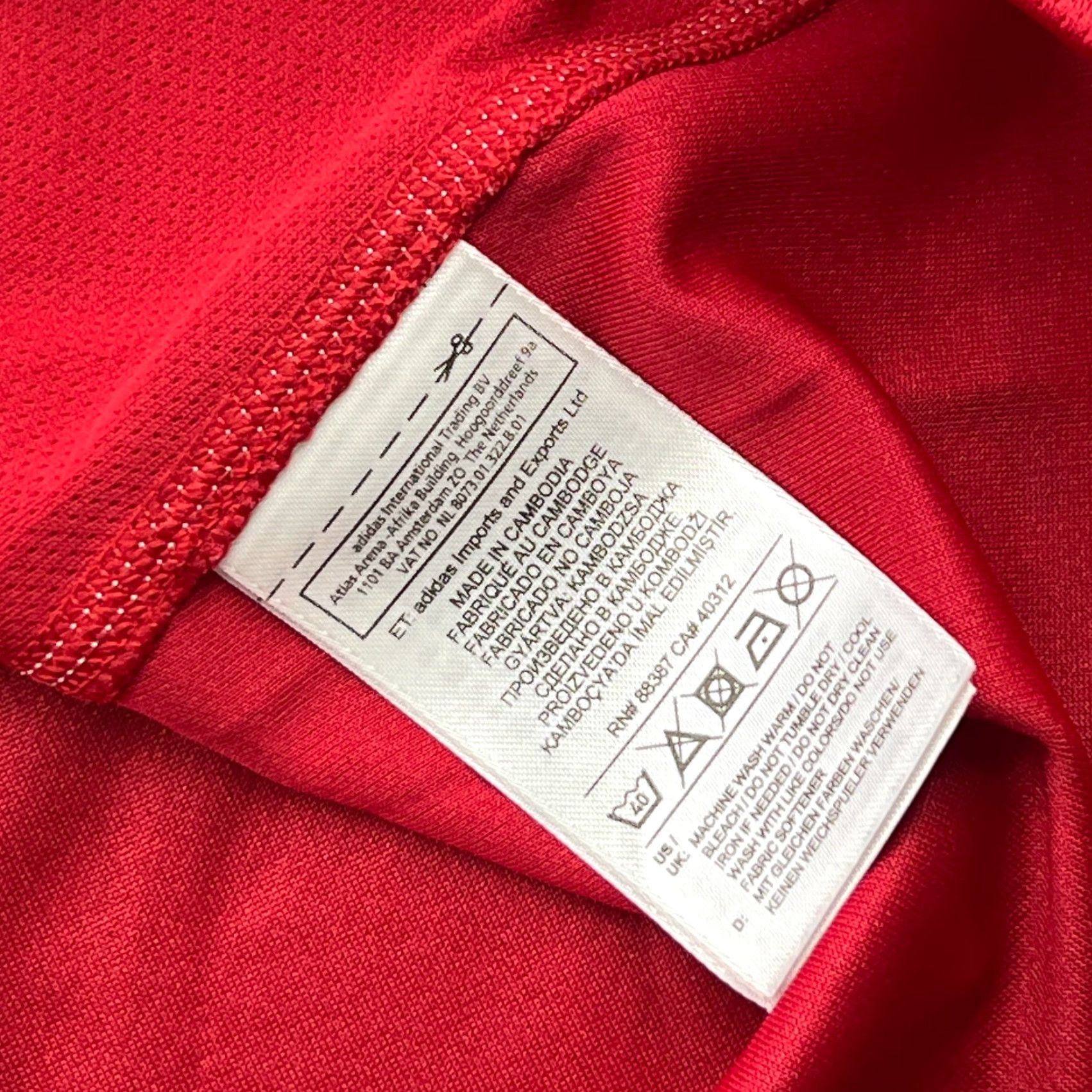 Adidas FC Falke Markt Training Football Jersey Mens Medium Adidas Red Shirt Athletic Size US M / EU 48-50 / 2 - 7 Thumbnail