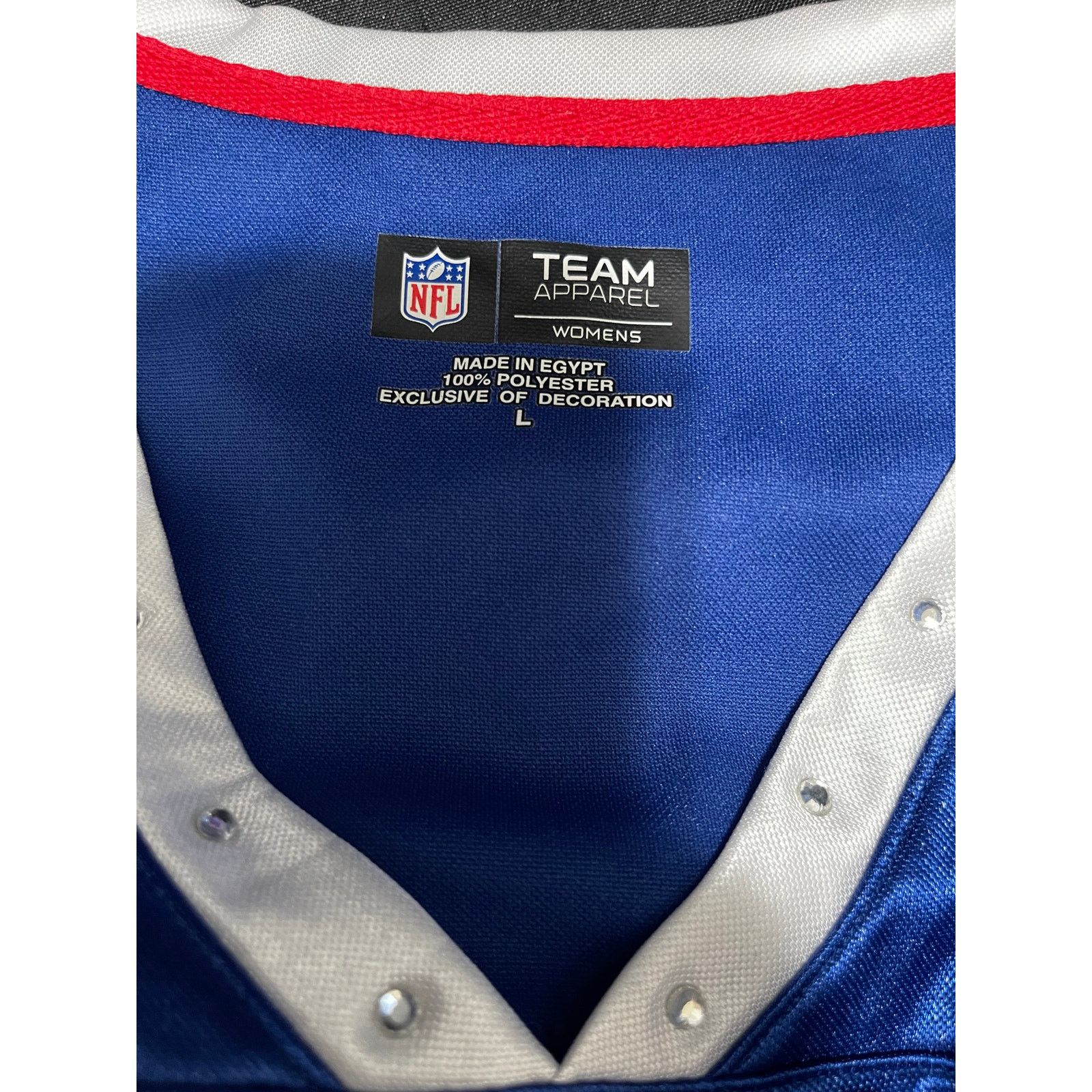 NFL NFL New York Giants Short Sleeve Blue Tie Side Blouse Large Size L / US 10 / IT 46 - 2 Thumbnail