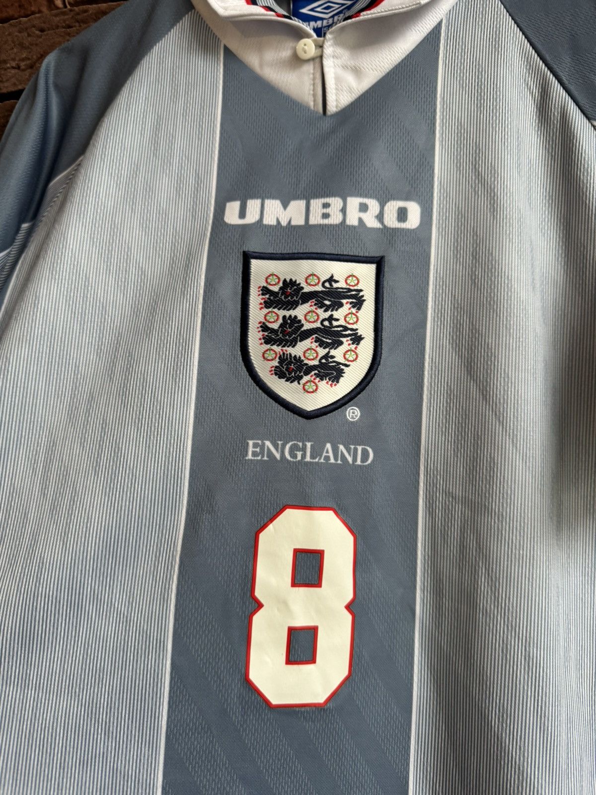 Umbro Rare Vintage 90s England #8 Gascoigne Umbro Football Jersey Size US S / EU 44-46 / 1 - 3 Thumbnail