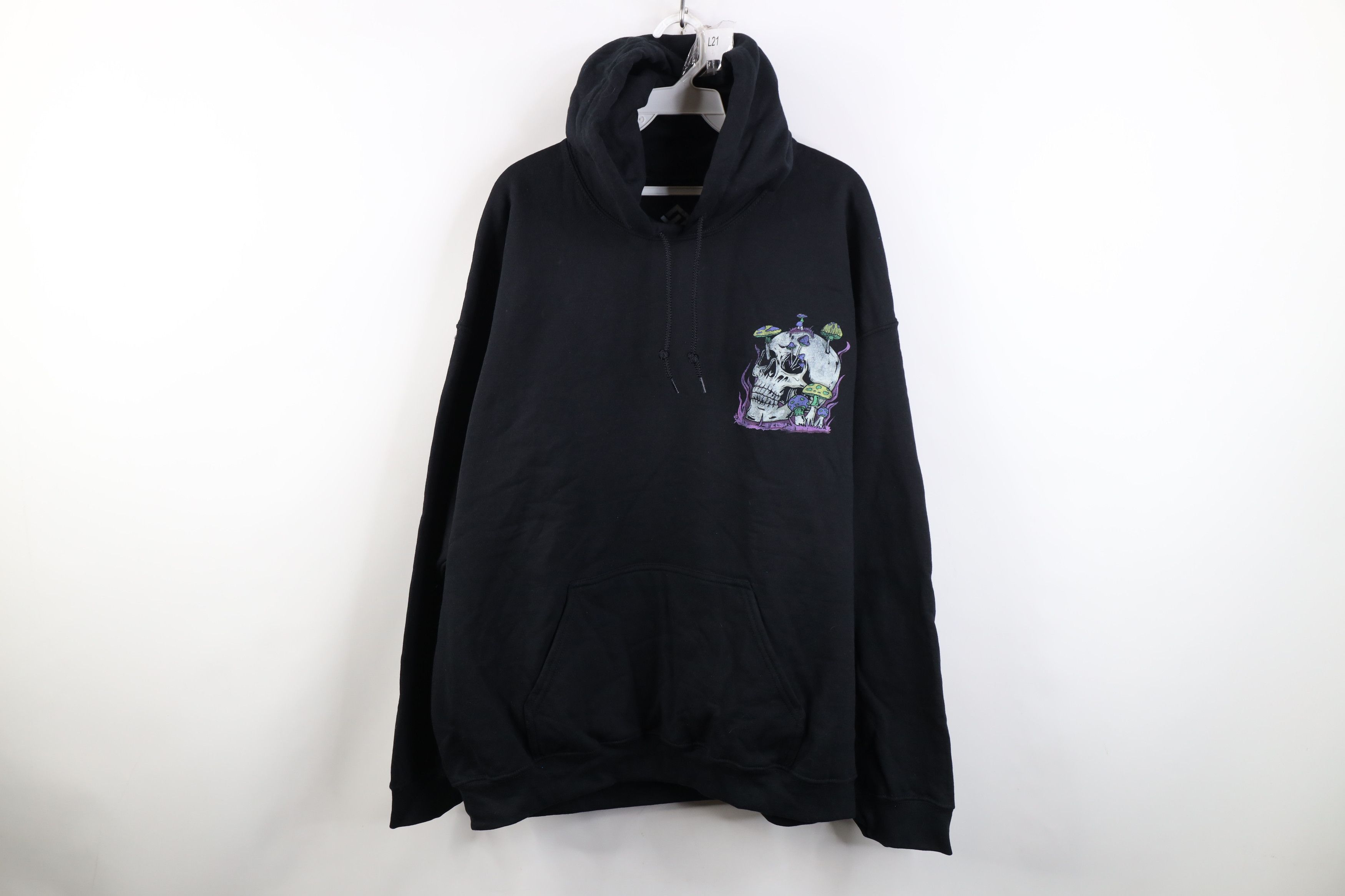 Vintage Vintage Y2K Streetwear Mushroom Skeleton Fire Flames Hoodie Size US XL / EU 56 / 4 - 1 Thumbnail