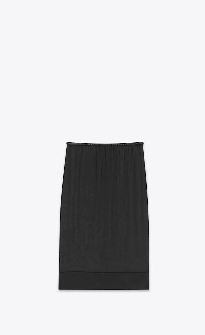 Saint Laurent Paris o1bcso1str1124 Skirt in Black Size 34" / US 12 / IT 48 - 2 Thumbnail