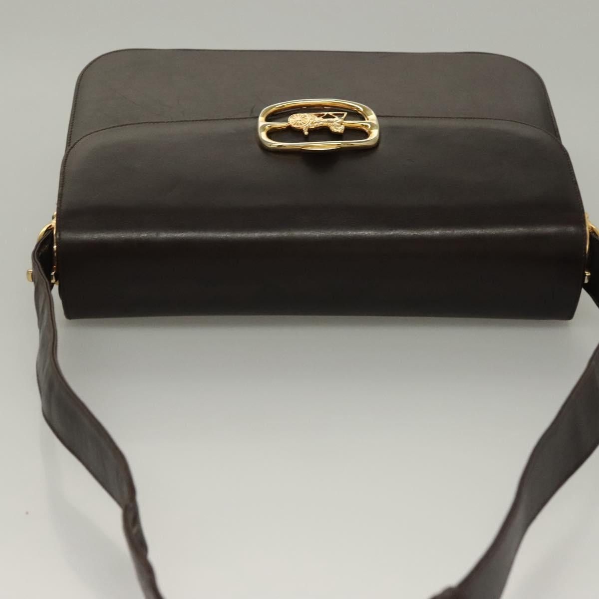 Celine CELINE Shoulder Bag Leather Brown Gold Size ONE SIZE - 6 Thumbnail