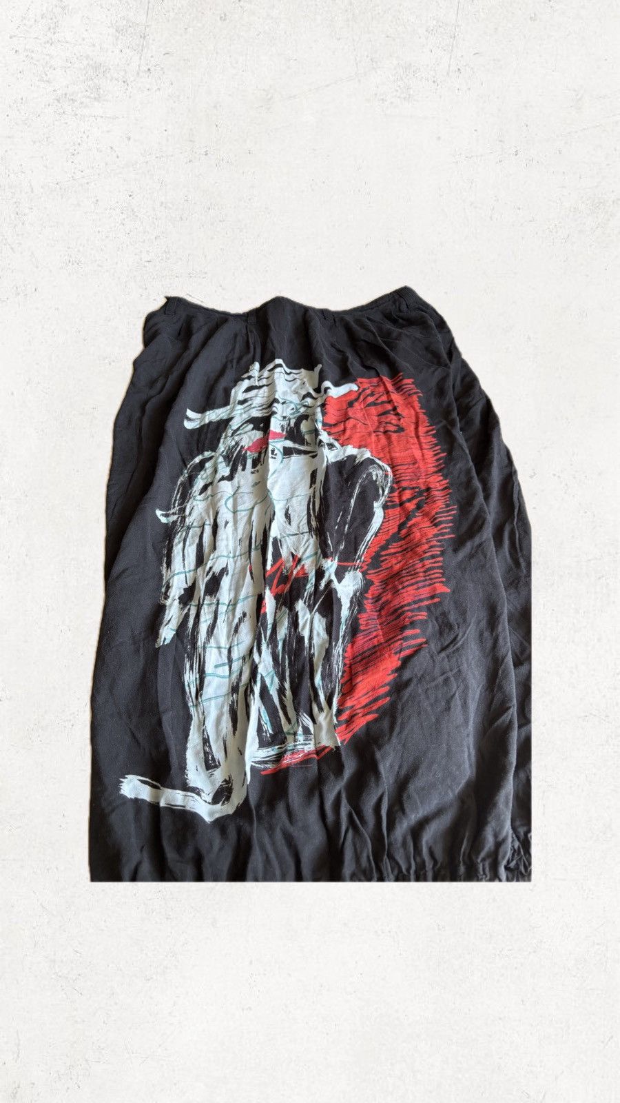 Japanese Brand Yohji Yamamoto Black Scandal SS19 Graphic Print Pants Size US 32 / EU 48 - 3 Thumbnail
