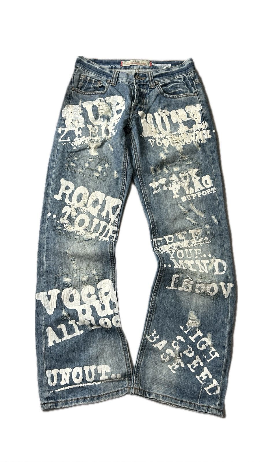 Vintage Fishbone vintage rock star distressed jeans mens y2k style Size US 31 - 1 Thumbnail