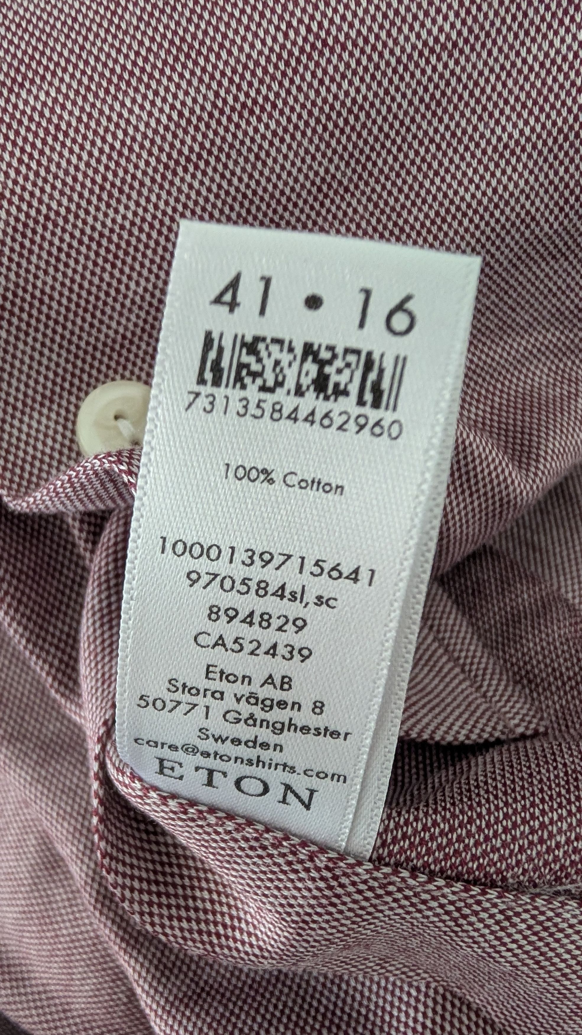 Eton Eton Filo di Scozia Knitted Jersey Size 16 41 Slim Red Size US S / EU 44-46 / 1 - 4 Thumbnail