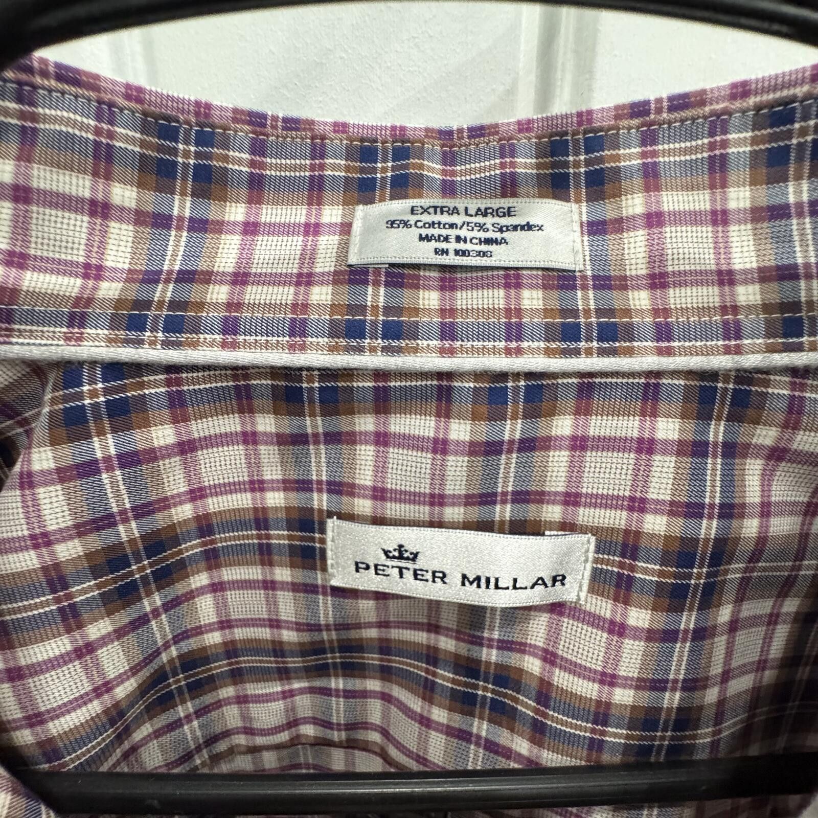 Peter Millar Peter Millar XL Plaid Button-Up Shirt Size US XL / EU 56 / 4 - 4 Thumbnail