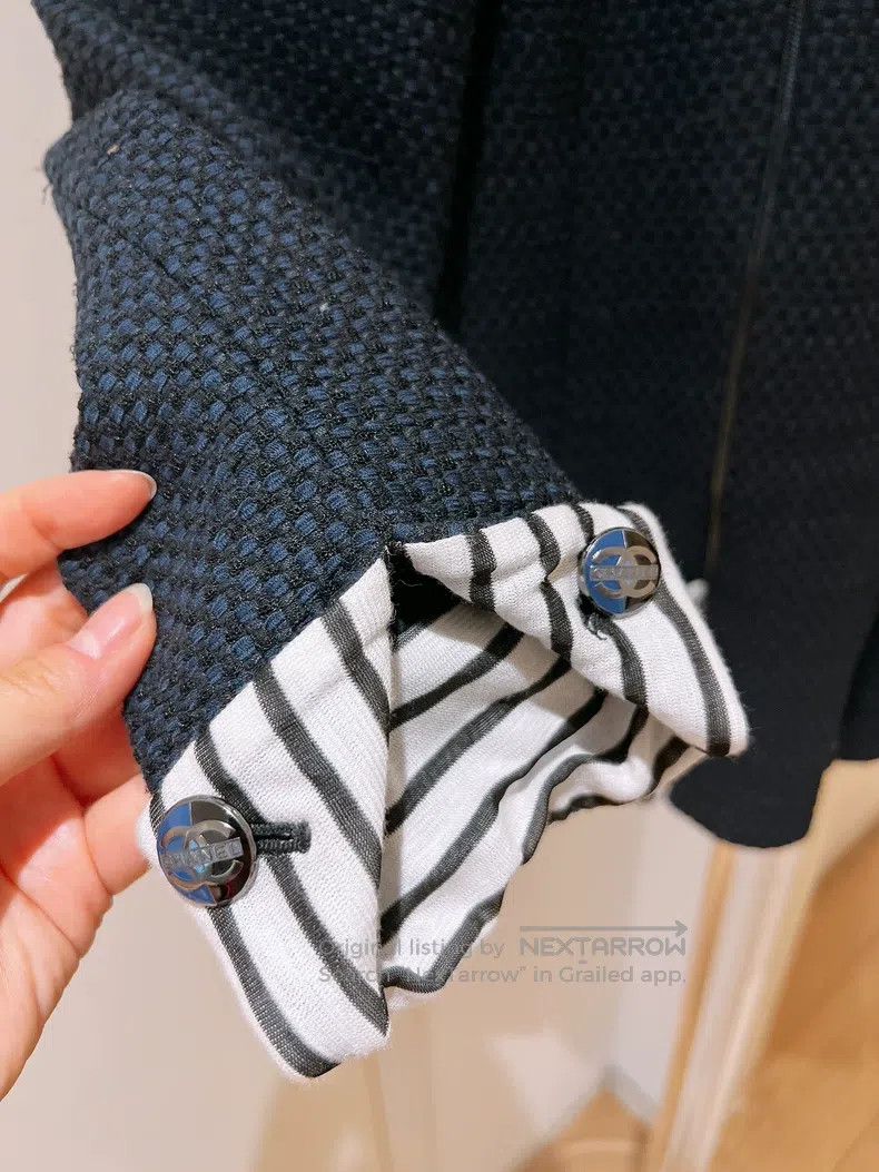 Chanel Chanel Navy tweed coat Size XXS / US 00 / IT 34 - 5 Thumbnail