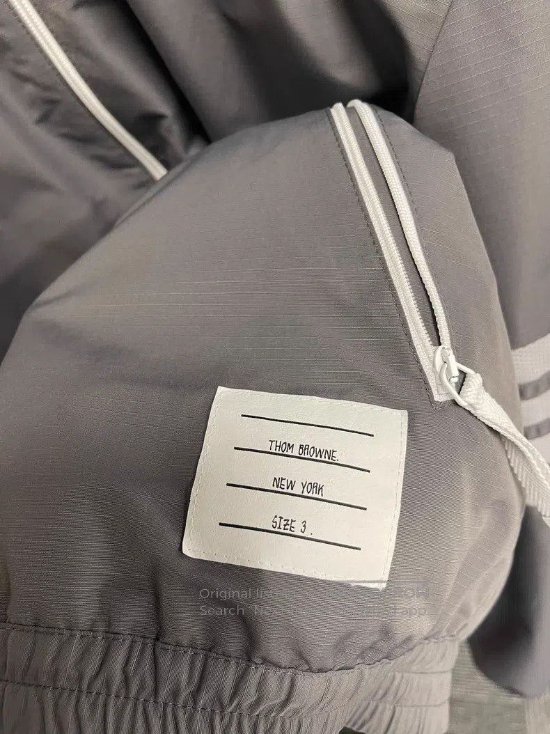Thom Browne Thom Browne Gray Hooded Jacket Size US L / EU 52-54 / 3 - 4 Thumbnail