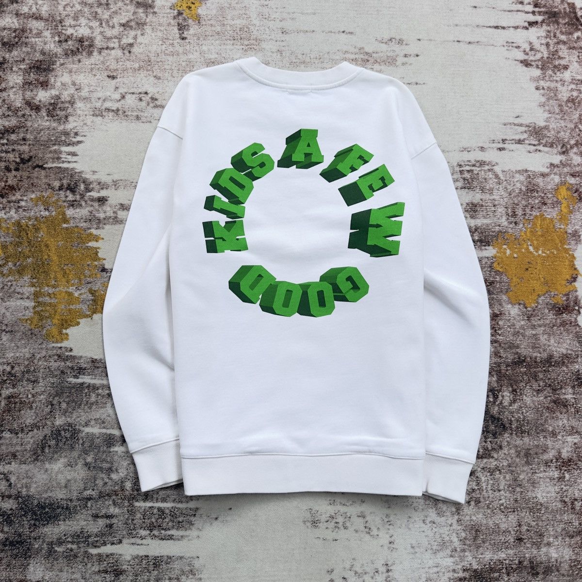 AFEW AFGK A FEW GOOD KIDS WHITE CREWNECK SWEATSHIRT GREEN LOGO Size US L / EU 52-54 / 3 - 1 Thumbnail