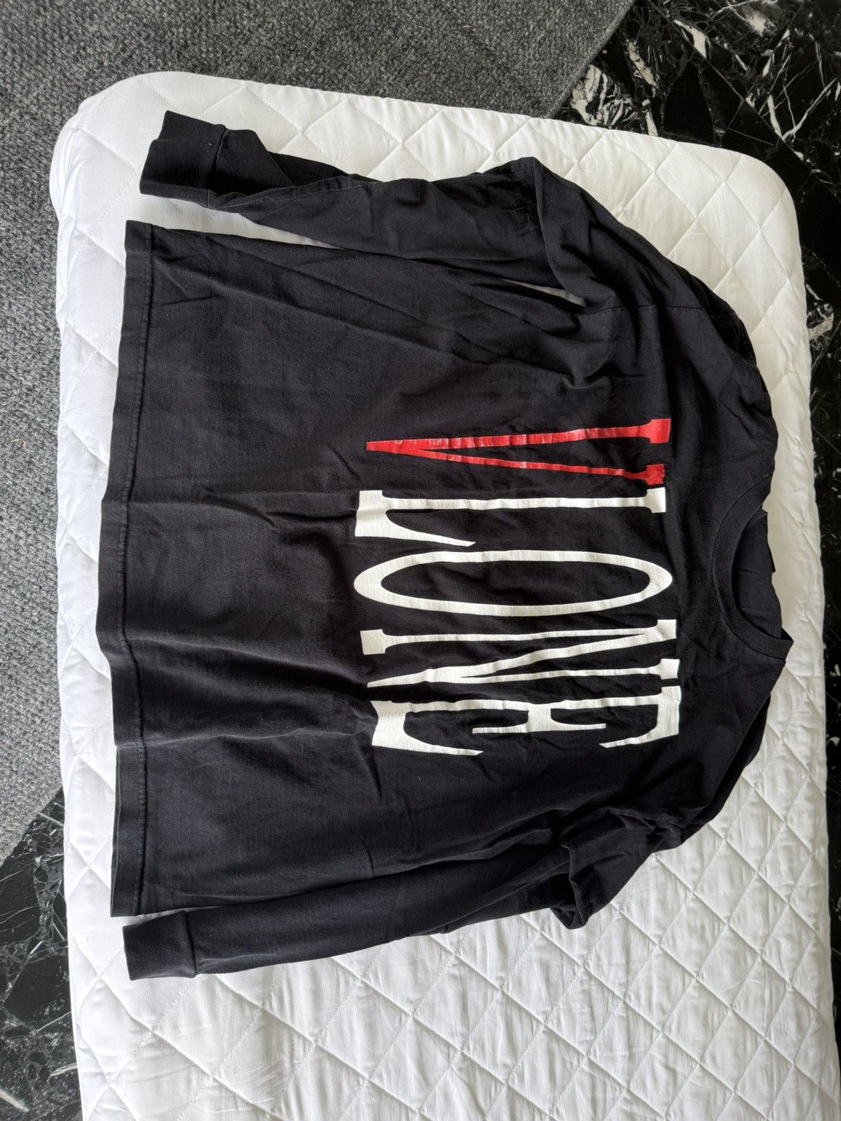 Vlone Rhude “Vlone” Graphic Black Long Sleeve T-Shirt XXL Size US XXL / EU 58 / 5 - 2 Thumbnail