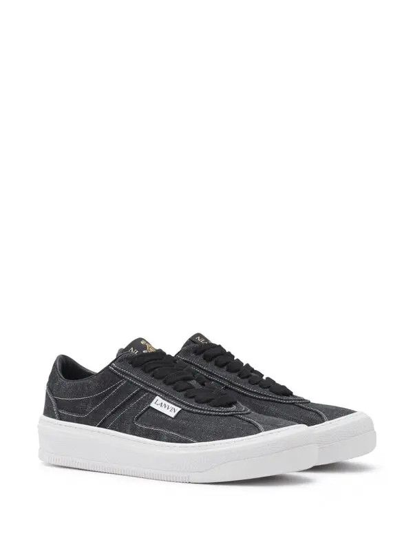 Lanvin oc11z0526 Denim Sneakers in Black Size US 6.5 / EU 39-40 - 2 Thumbnail