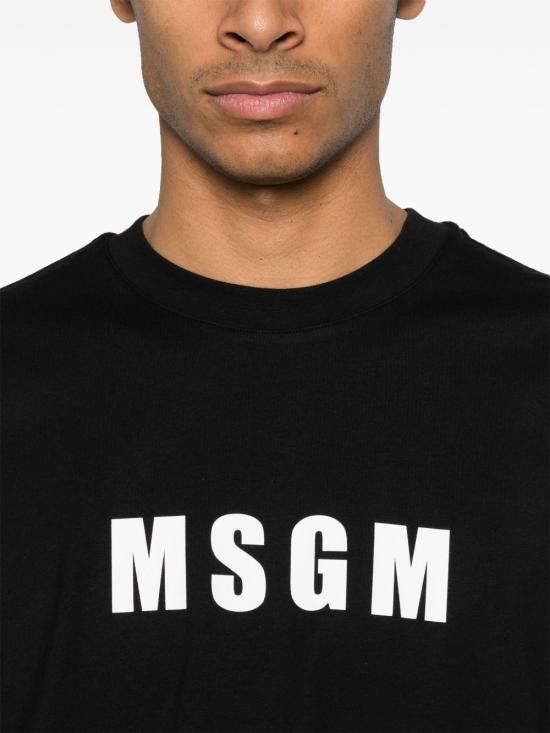 MSGM MSGM Men T-Shirts 3840MM109 25700299 Black Size US L / EU 52-54 / 3 - 1 Thumbnail