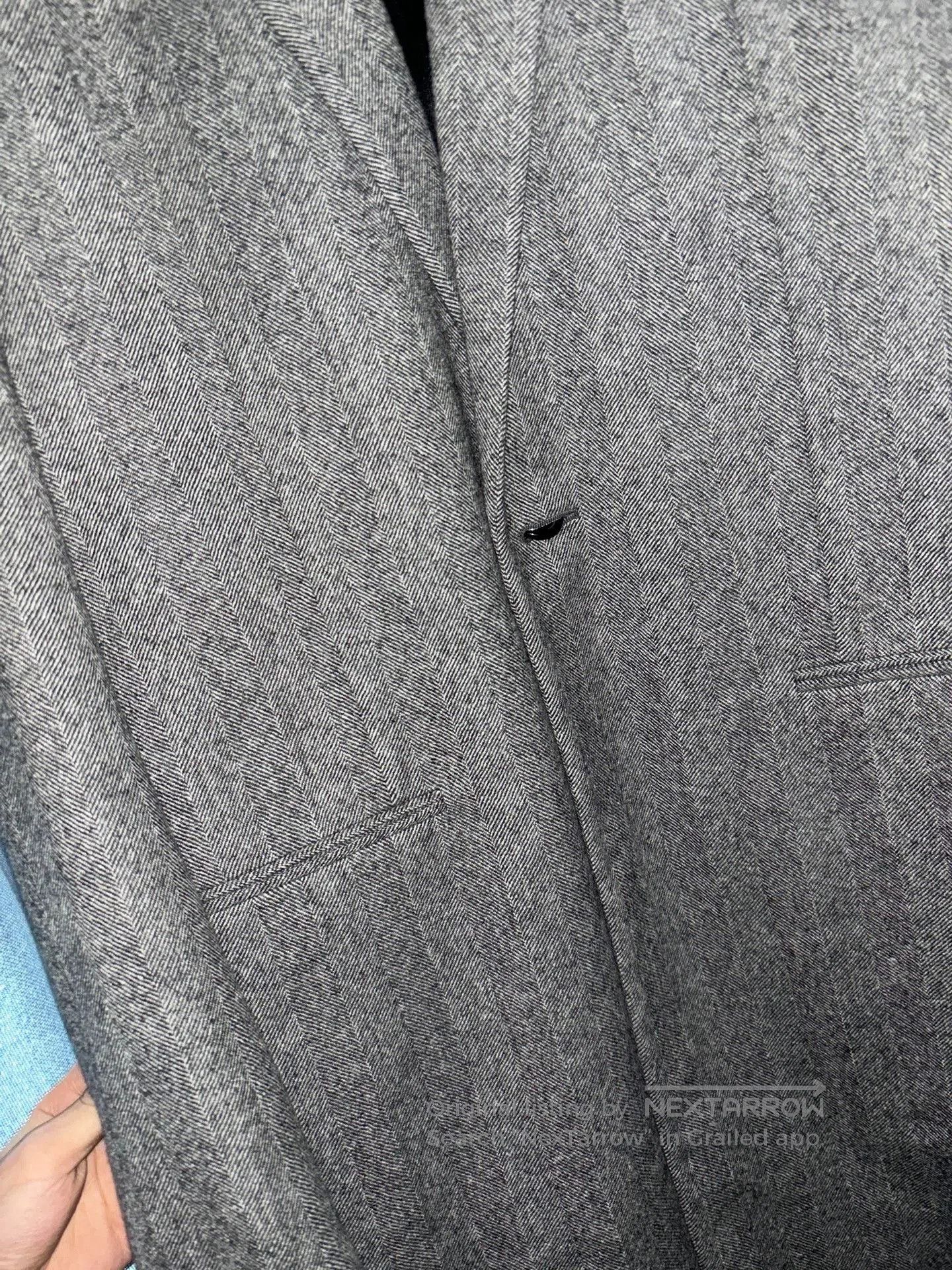 Saint Laurent Paris Saint Laurent 2017FW Herringbone Peak Lapel Coat. Size US S / EU 44-46 / 1 - 4 Thumbnail